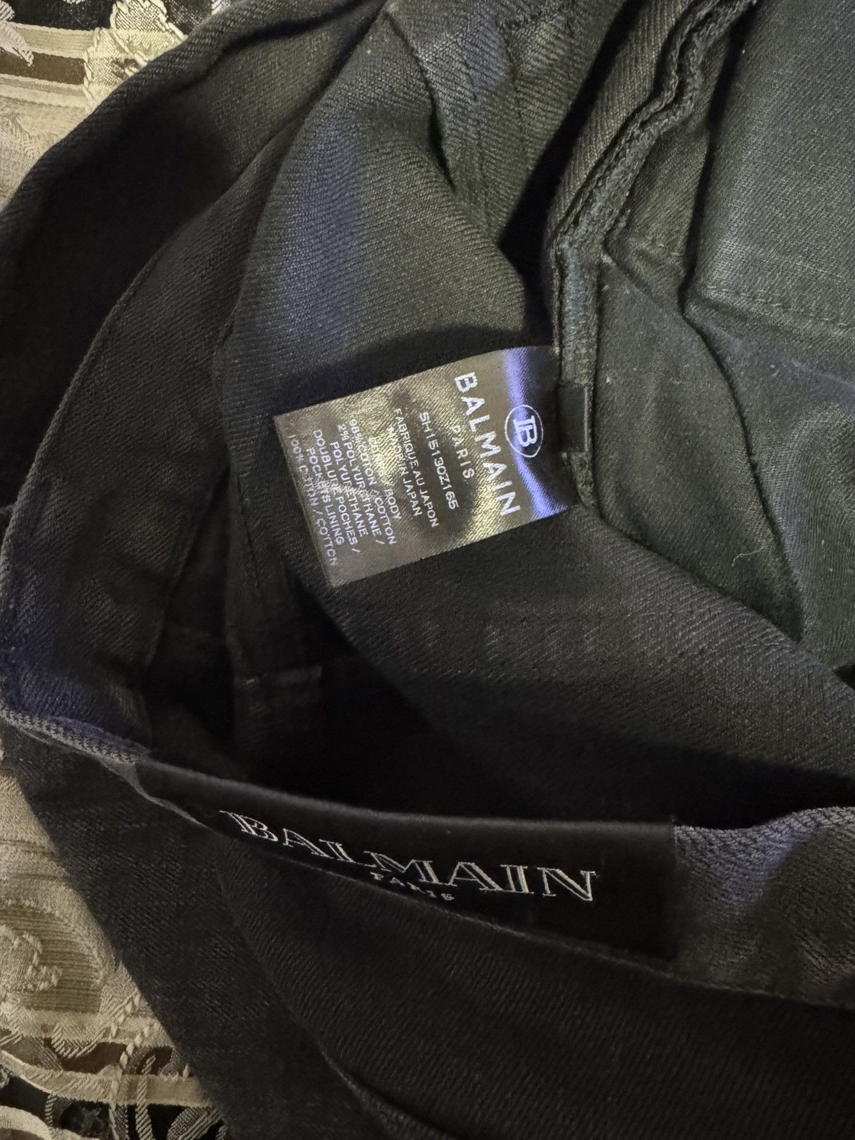 Balmain Dark Grey Balmain Biker Slim Size US 32 / EU 48 - 5 Thumbnail