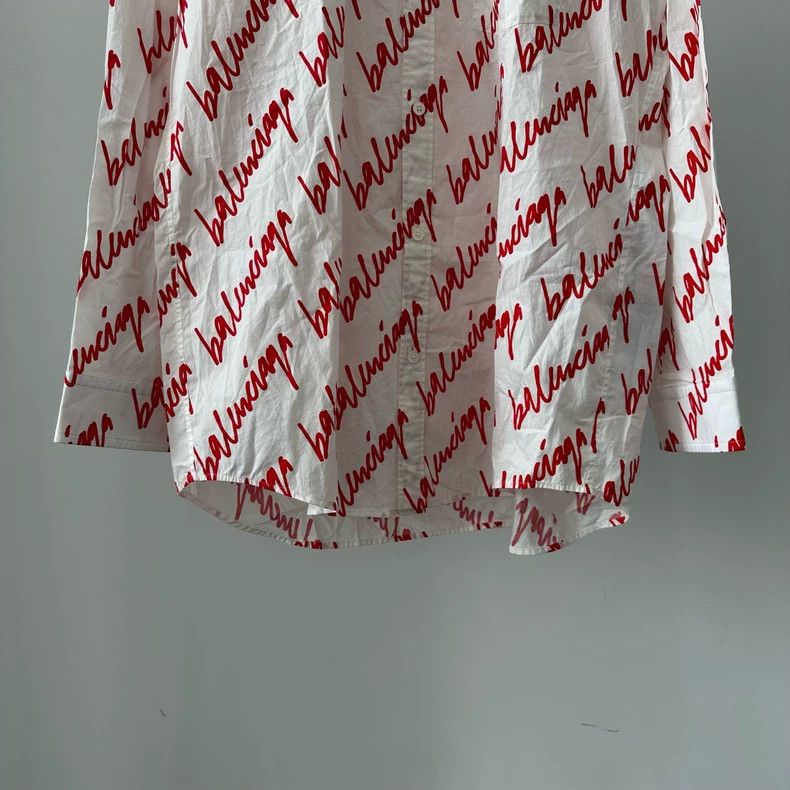 Balenciaga Balenciaga SS23 New printed long-sleeve shirt with full cur Size XS / US 0-2 / IT 36-38 - 5 Thumbnail