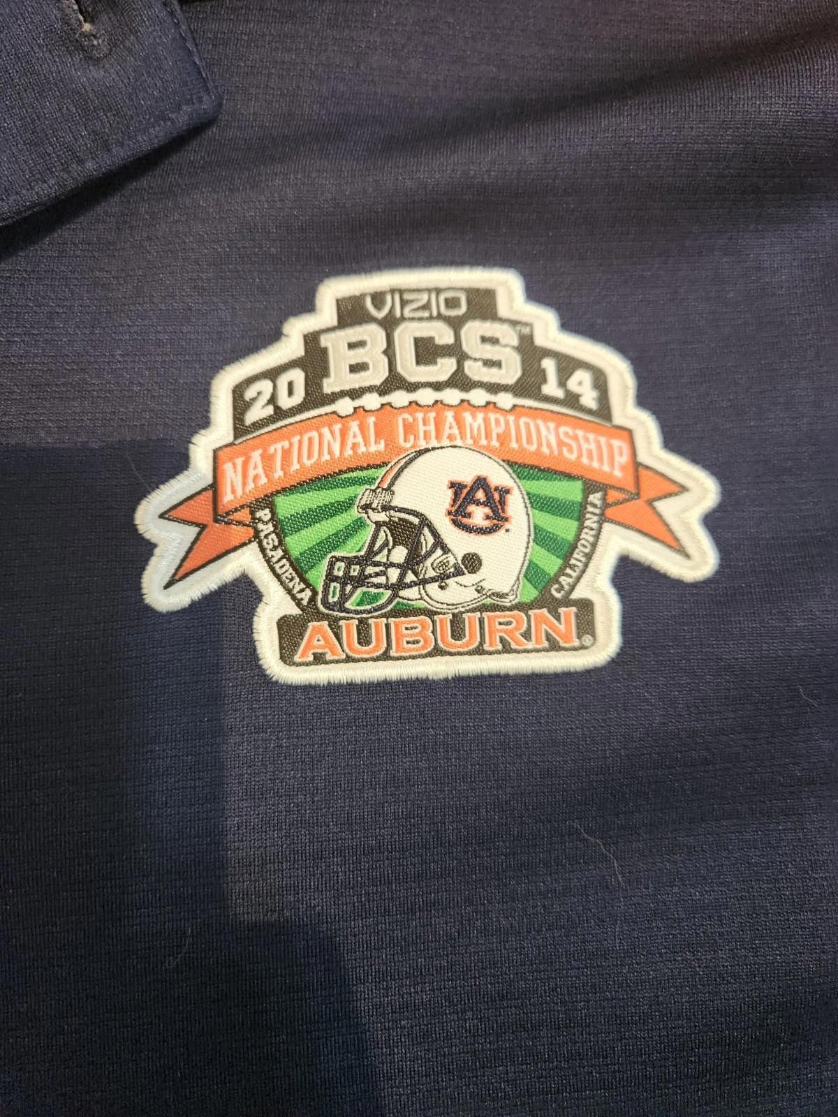 Designer Auburn Tigers BCS 2014 National Championship Sports Polo M Size ONE SIZE - 2 Thumbnail