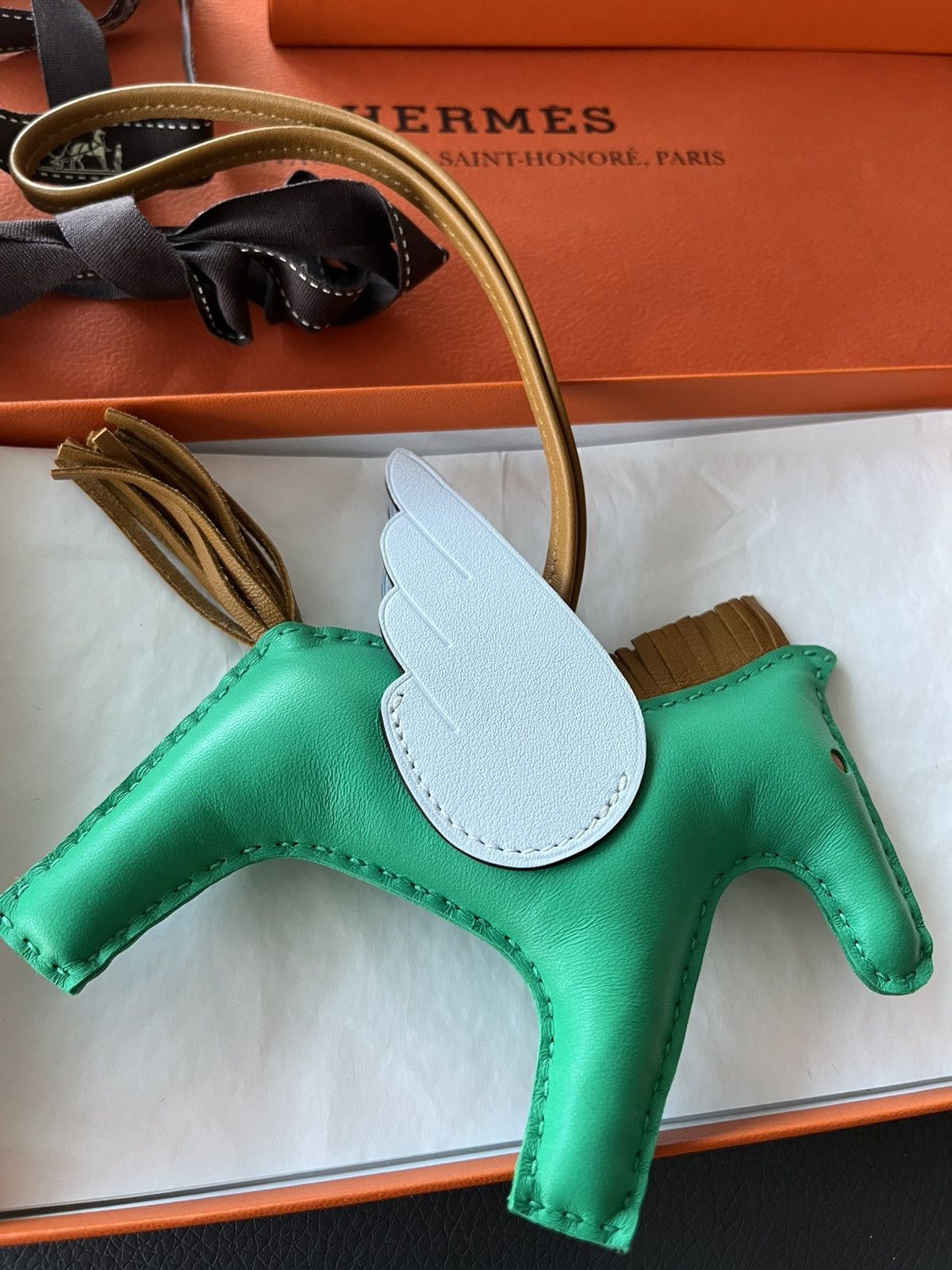 Hermes Super Rare New Hermes Rodeo Pegase MM Leather Horse Charm Size ONE SIZE - 12 Thumbnail