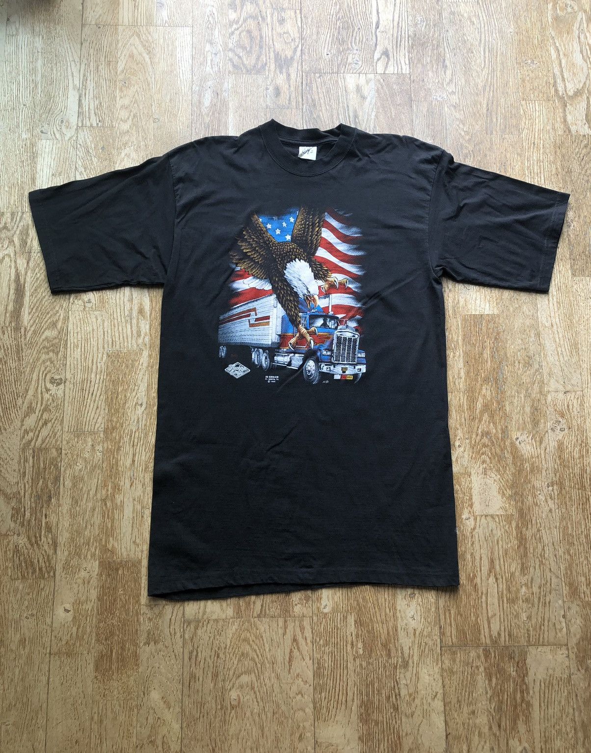 Harley Davidson × Vintage TRUCKERS ONLY RARE 1988 TEXAS TRUCKING TEE SHIRT Size US L / EU 52-54 / 3 - 1 Thumbnail