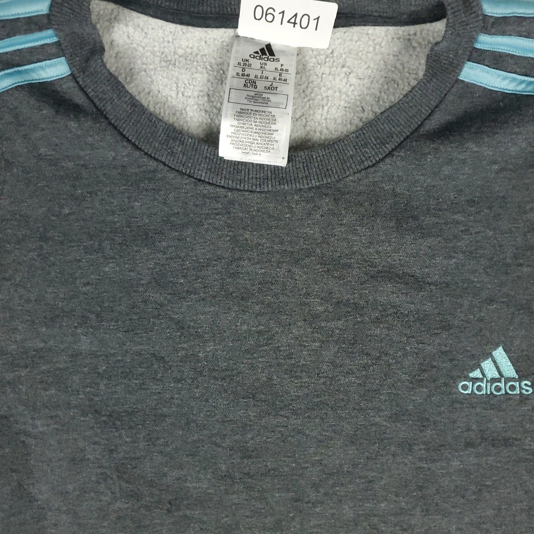 Adidas VINTAGE Adidas Women's Pullover Sweater Size XL Gray Blue Cotton Casual Modern Size XL / US 12-14 / IT 48-50 - 2 Thumbnail