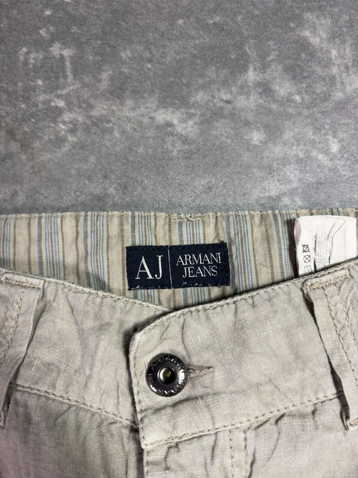 Armani 00s Armani Jeans Linen Flared Wide Leg Assymetrical Pants 32 Size US 32 / EU 48 - 9 Thumbnail