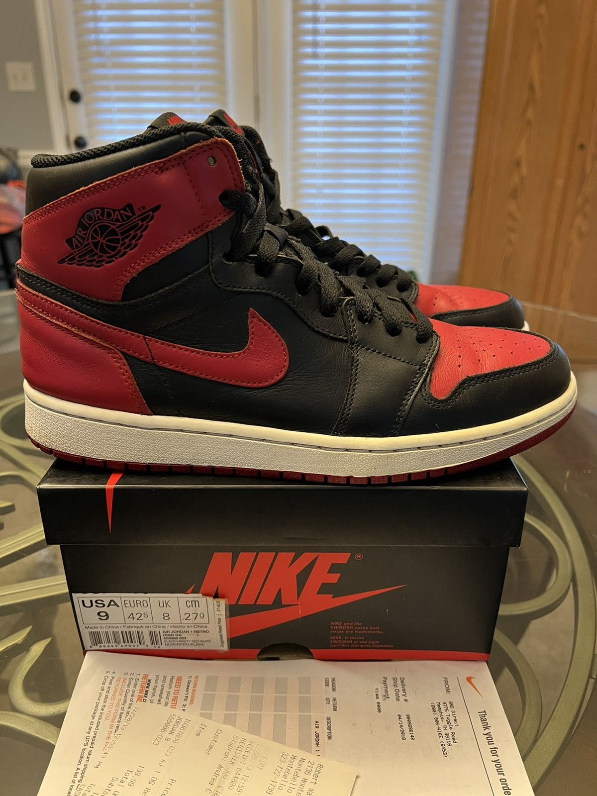 Jordan Brand Jordan 1 Retro High OG “Bred” 2013 Size US 9 / EU 42 - 5 Thumbnail