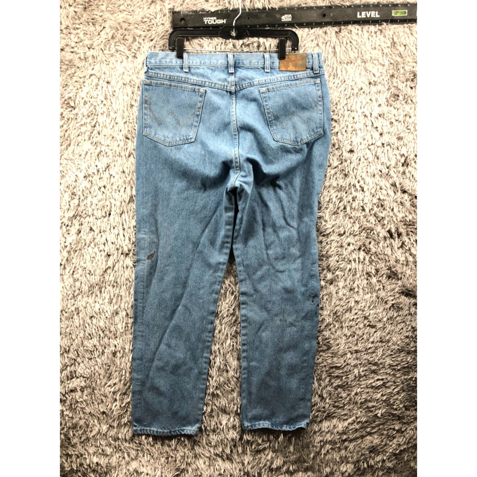Wrangler Wrangler Jeans 40x32 Mens Mid Rise Straight Blue Denim 5-Pocket Regular Fit Jeans Men Classic Denim Size US 40 / EU 56 - 5 Thumbnail
