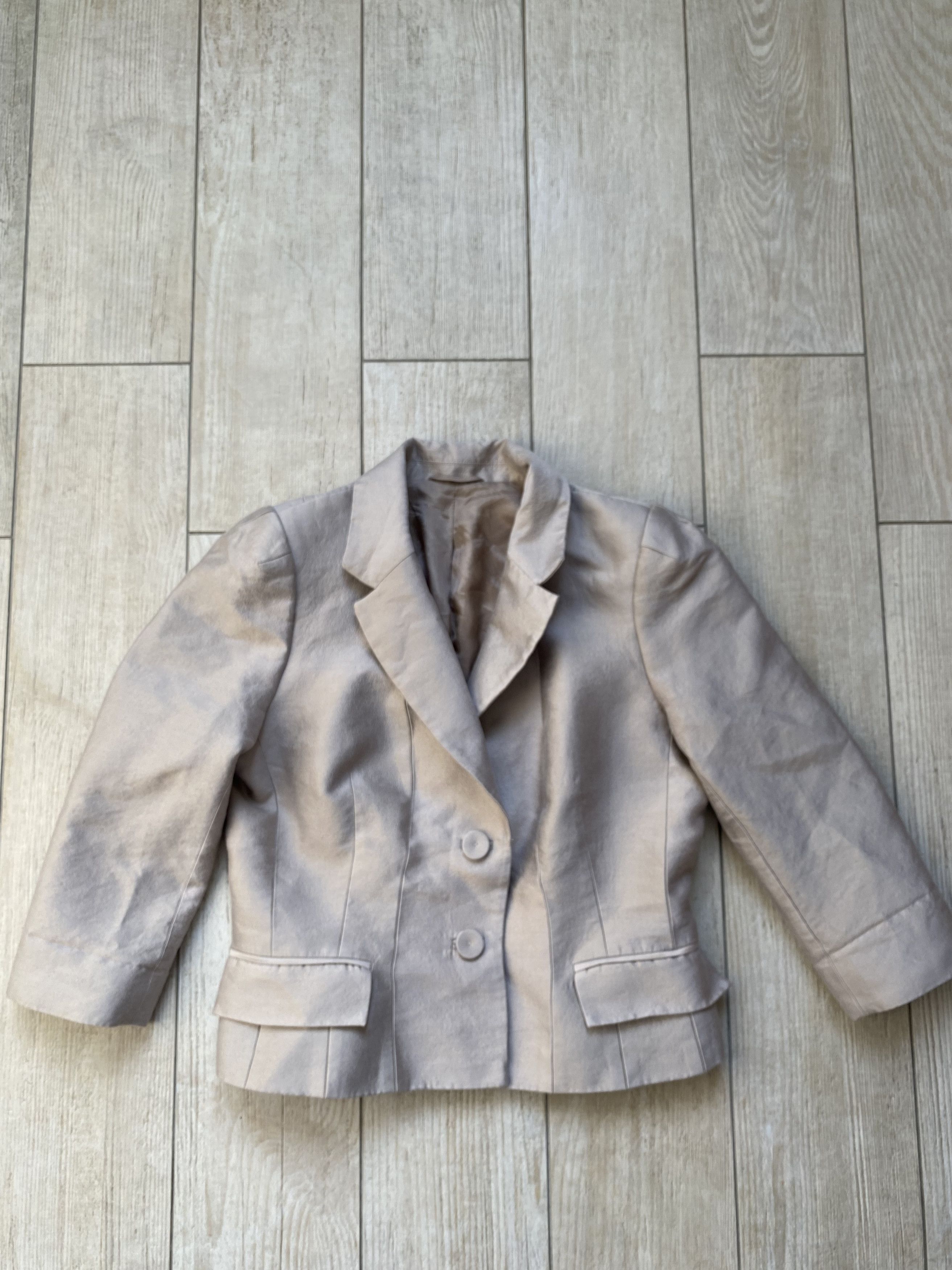 Designer × Vintage Silk-Wool Blazer, UAE Made, Women’s S-M, Elegant Pinkish Size M / US 6-8 / IT 42-44 - 1 Thumbnail