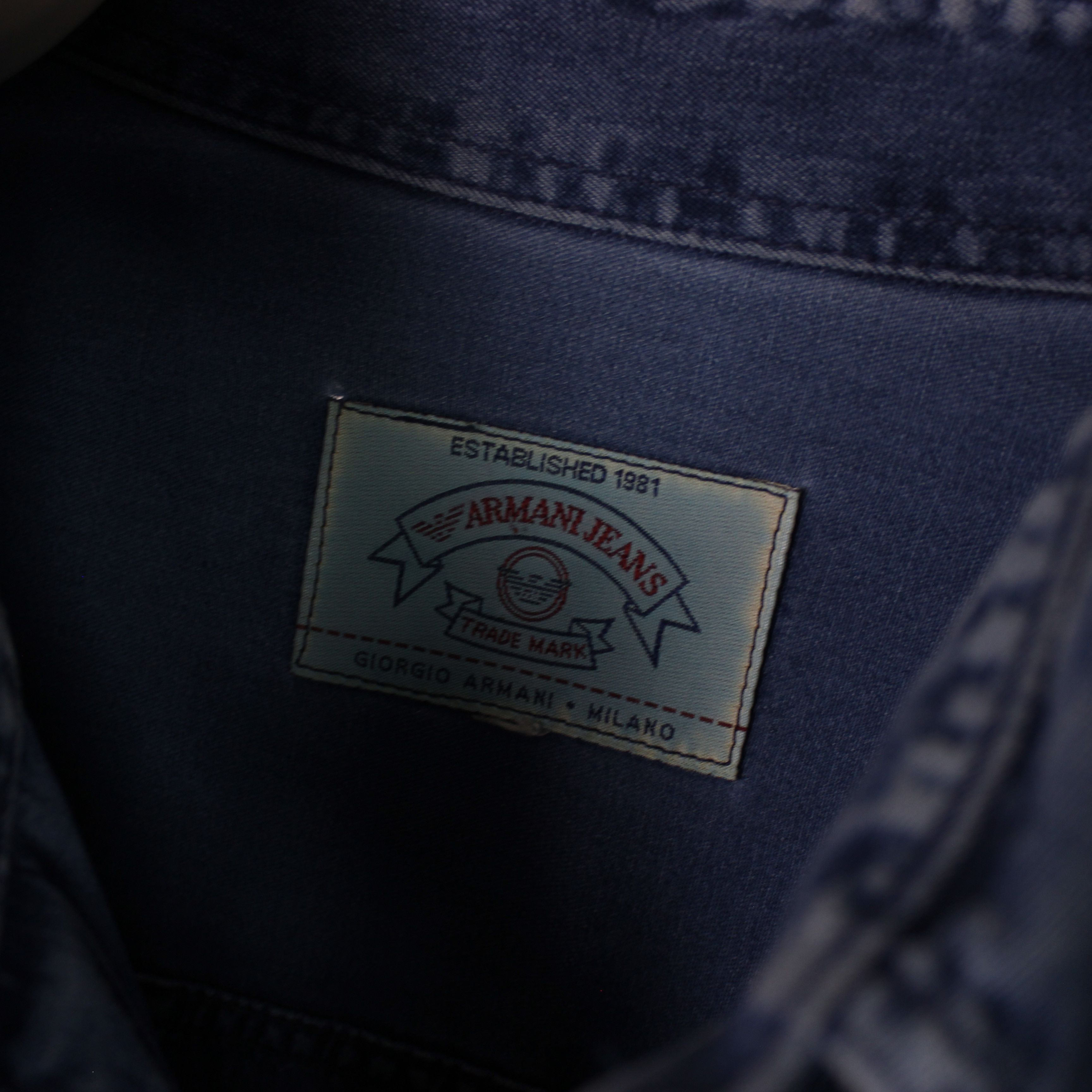 Armani Armani jeans denim blue shirt buttons ups L Size US L / EU 52-54 / 3 - 5 Thumbnail