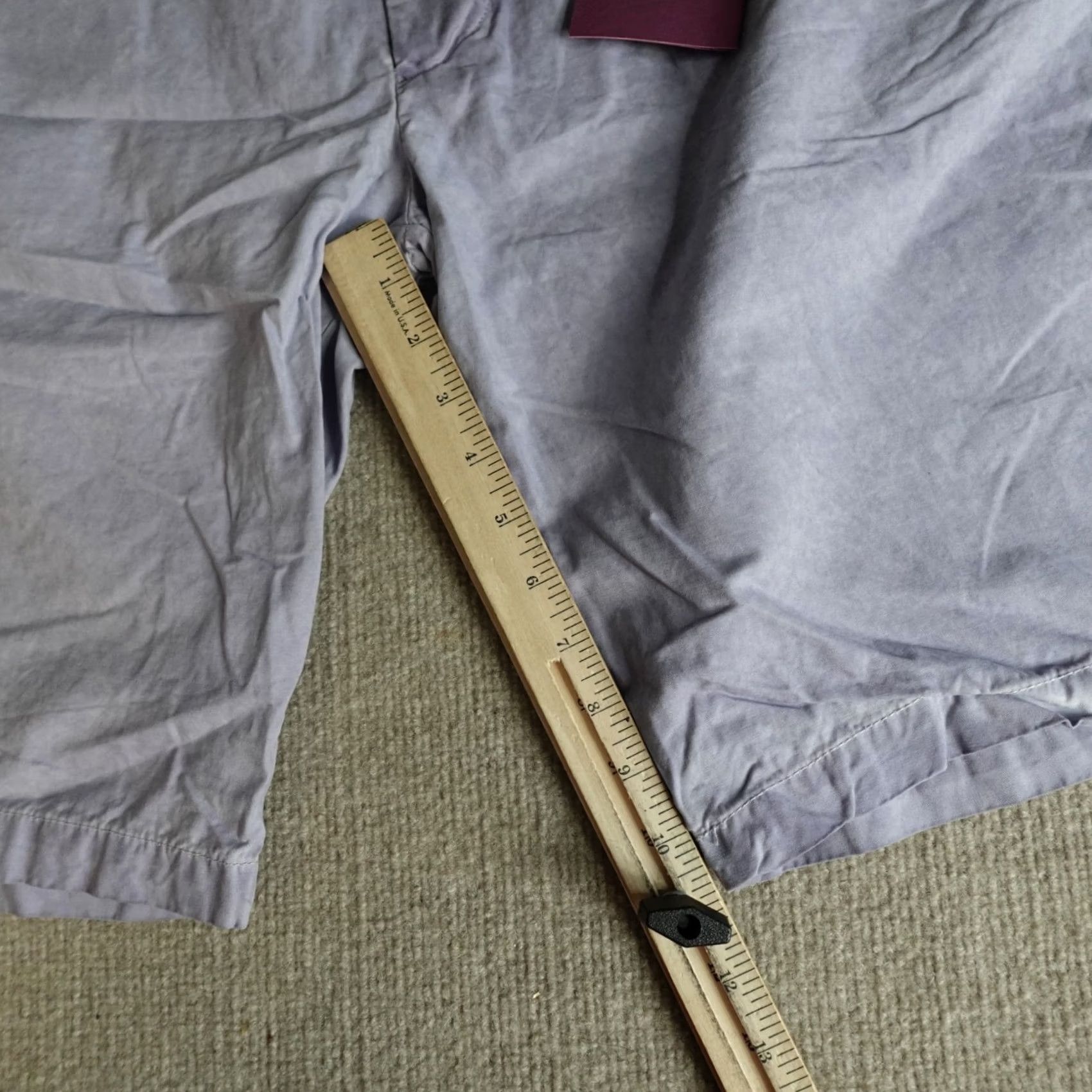 Vintage JET LAG Men's Shorts 38 Purple Solid Cotton Chino with Pockets, Mid Rise, Front Button, Inseam 11, Summer/Casual, Travel, Regular Fit Size US 38 / EU 54 - 6 Thumbnail