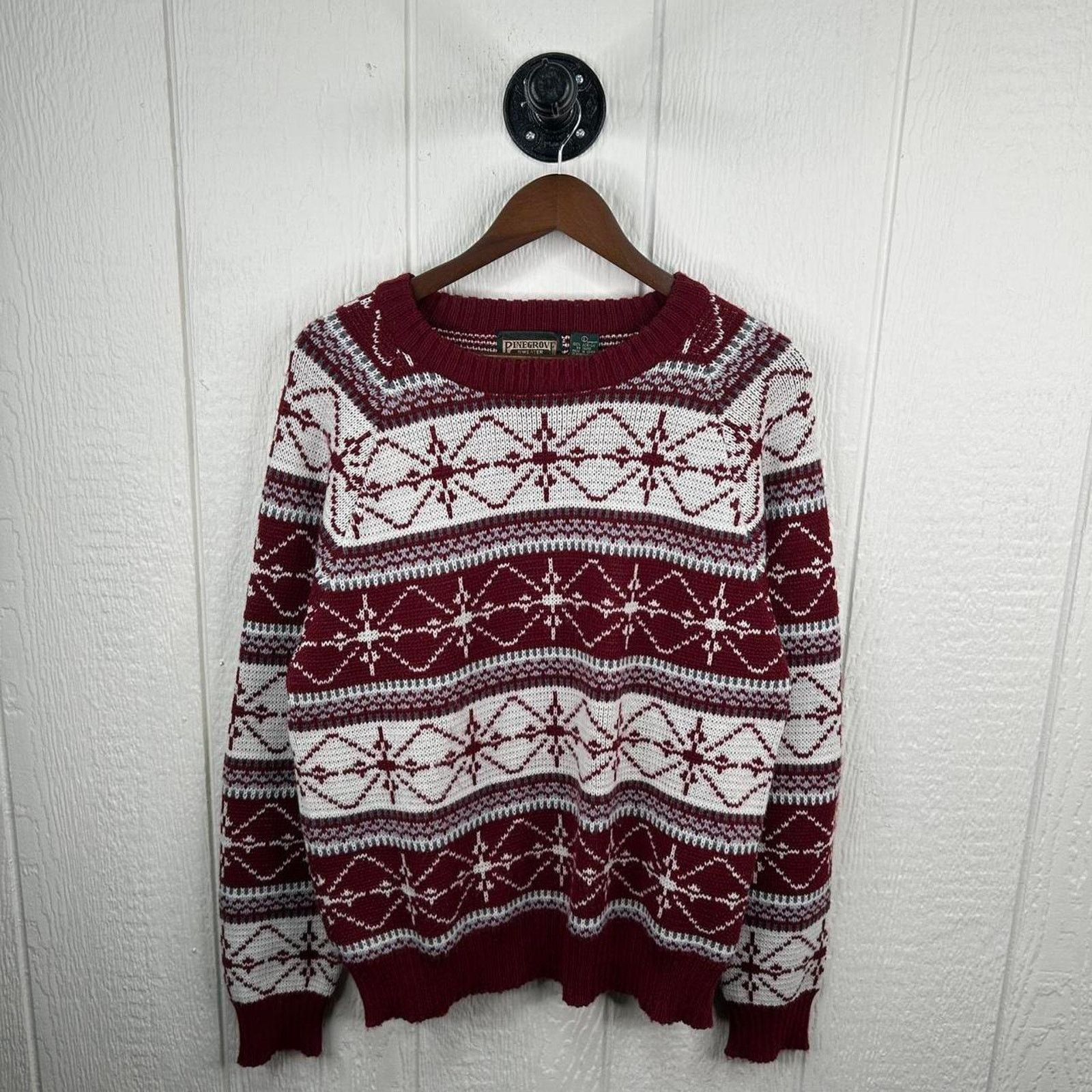Other Vintage 90’s Red & White Snowflake Style Sweater Size Large Size US L / EU 52-54 / 3 - 1 Thumbnail