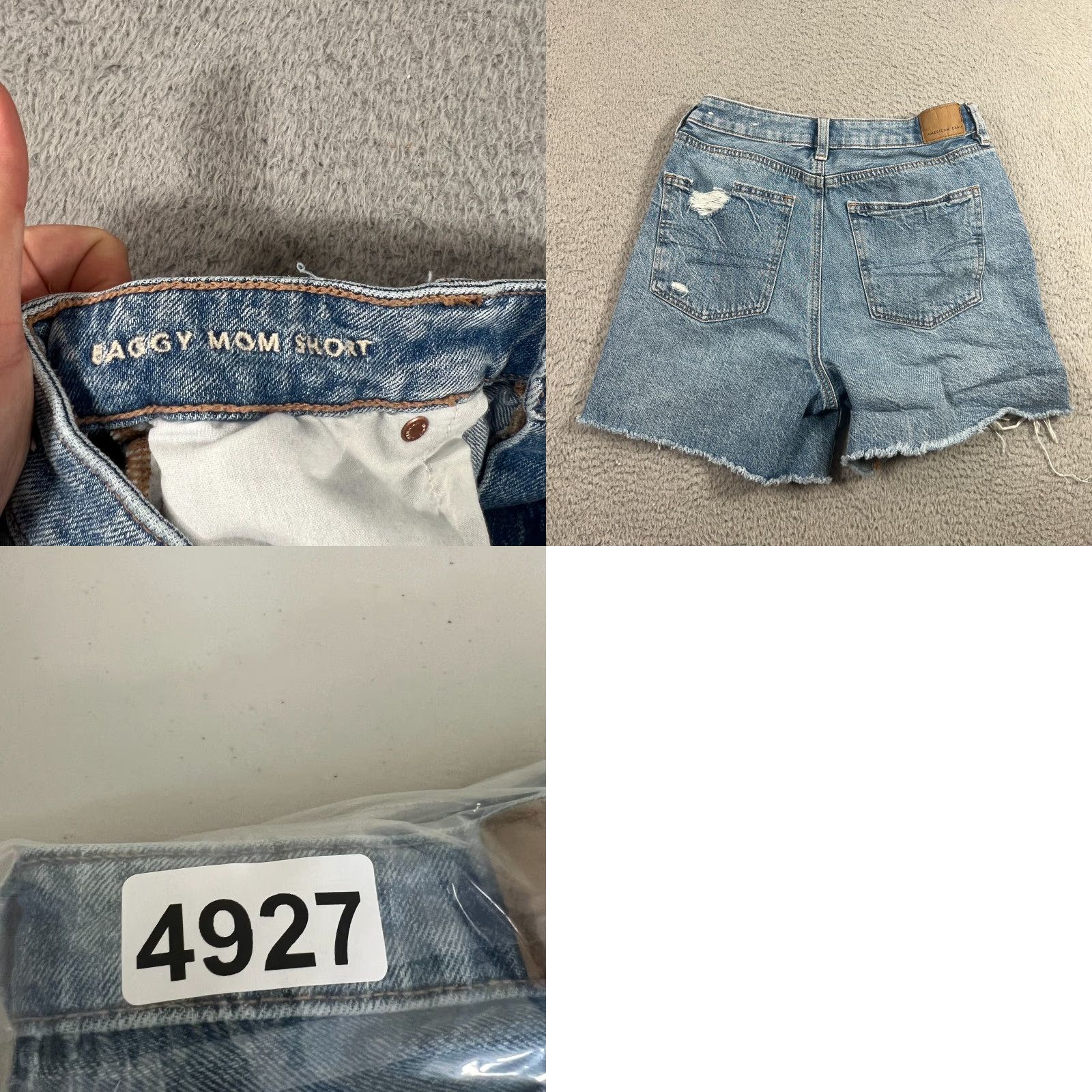 American Eagle Outfitters VINTAGE American Eagle Outfitters Mom Shorts Women 2 Blue Denim Distressed Casual Size 26" / US 2 / IT 38 - 8 Thumbnail