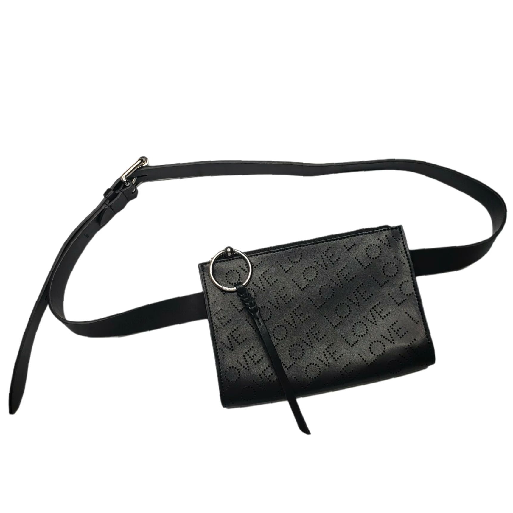 Rebecca Minkoff VINTAGE Rebecca Minkoff LOVE Black Leather Belt Bag Fanny Pack Rm 100419 Sz L/ XL Size ONE SIZE - 8 Thumbnail