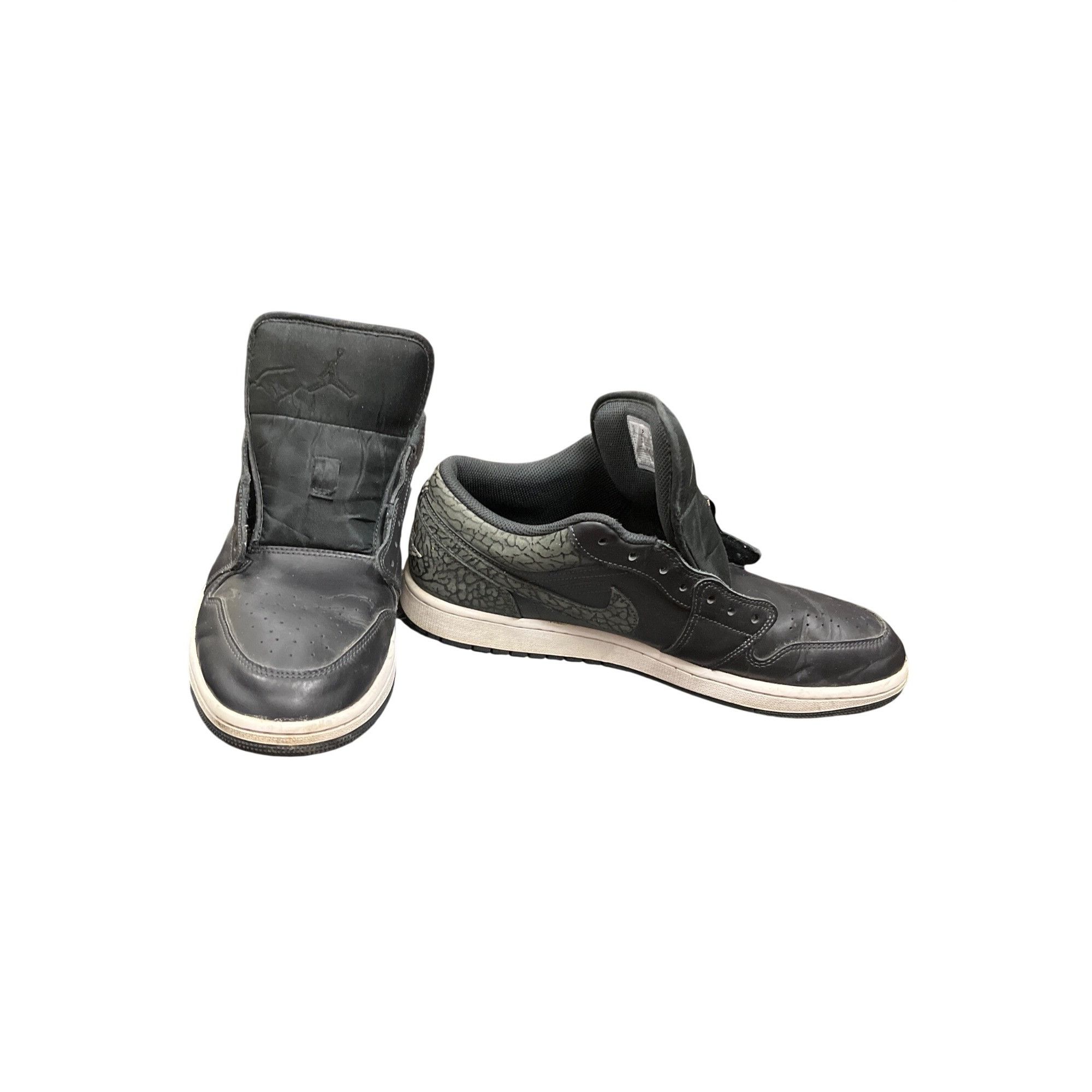 Nike Nike Jordan Air Jordan mens black leather elephant sneakers Size US 13 / EU 46 - 1 Thumbnail