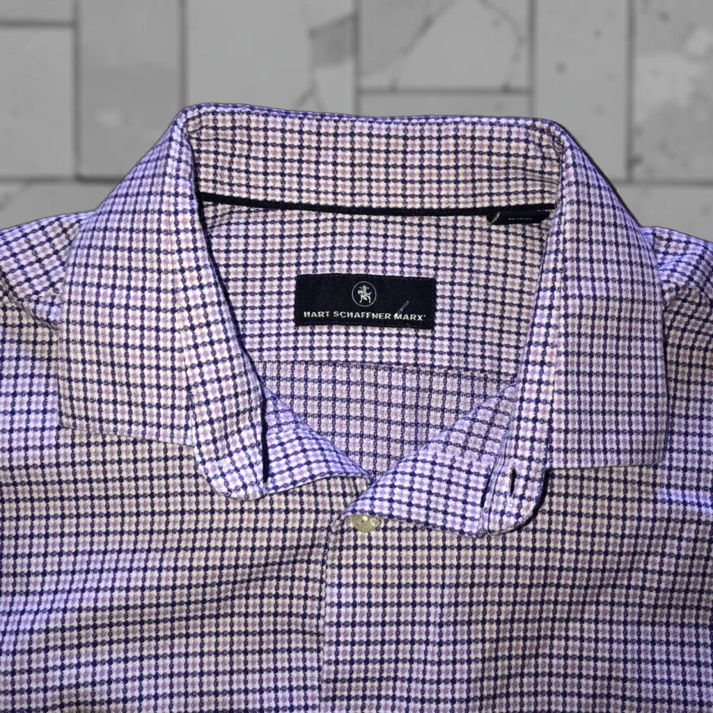 Hart Schaffner Marx Hart Schaffner Marx Purple Shirt Mens L Dress Shirt Regular Color Purple Mens L Size US L / EU 52-54 / 3 - 1 Thumbnail