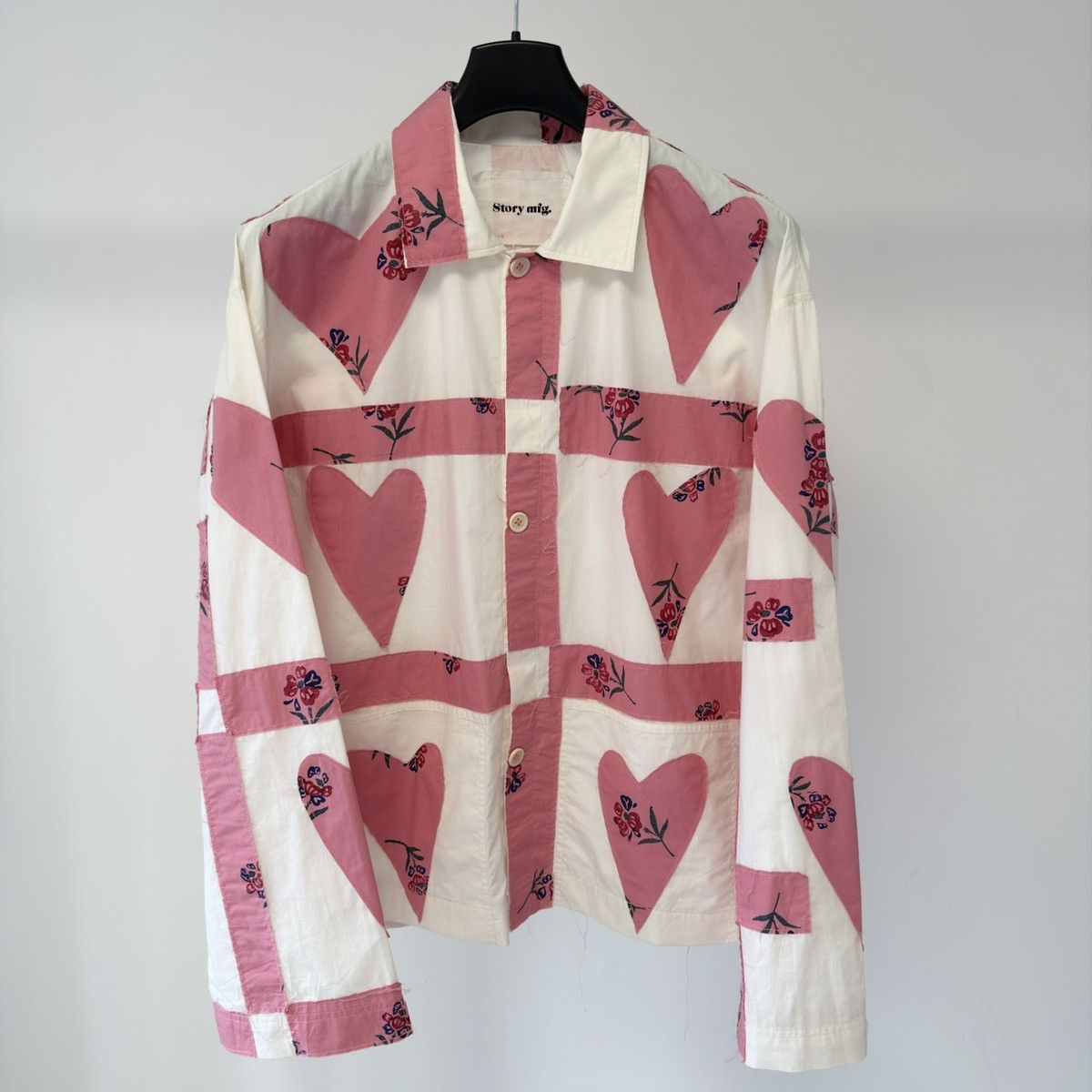 Story Mfg. S/S 24 Sample ‘Patch Work Hearts’ Over Shirt Size US M / EU 48-50 / 2 - 2 Thumbnail