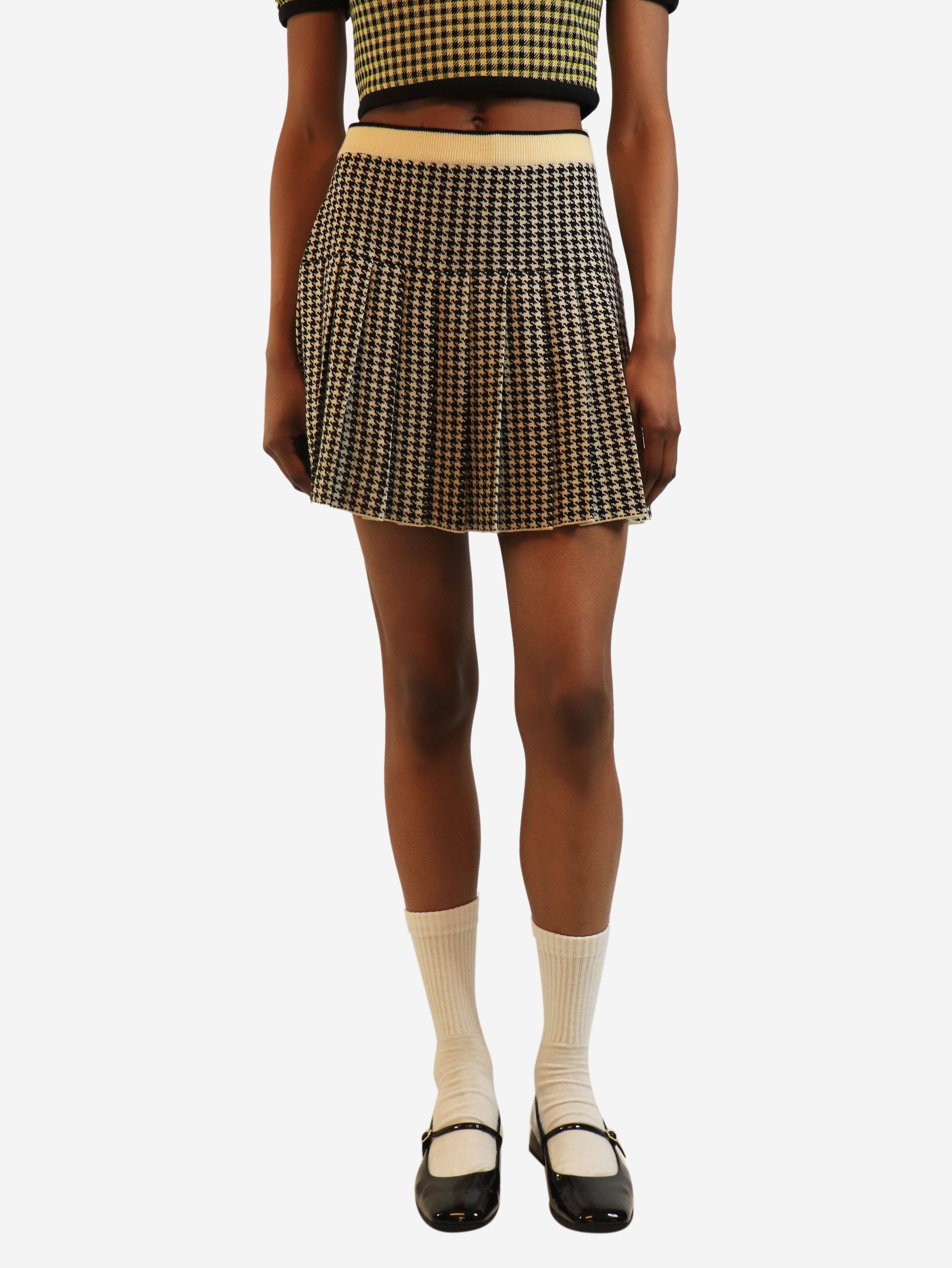 Miu Miu Houndstooth knit mini skirt - S Size 26" / US 2 / IT 38 - 1 Thumbnail