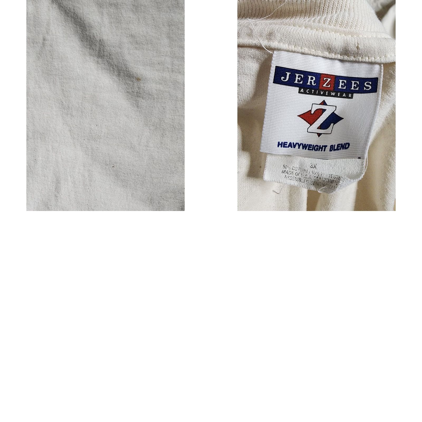 Jerzees VINTAGE Jerzees T-Shirt 3XL Unisex Adults Beige Short Sleeve Crew Neck Peacock Graphic Tee, Distressed, Y2K, 2000s, Mens Size US XXL / EU 58 / 5 - 8 Thumbnail
