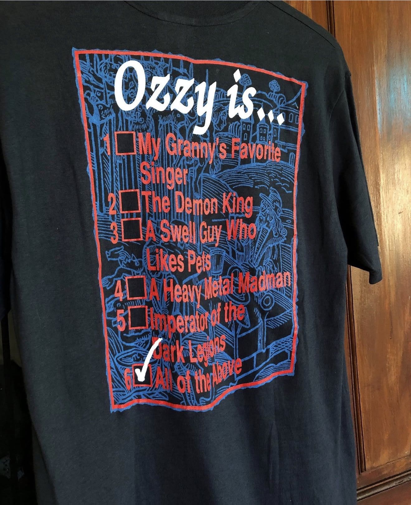 Band Tees Vintage Ozzy Osbourne 1988 Size US L / EU 52-54 / 3 - 6 Thumbnail