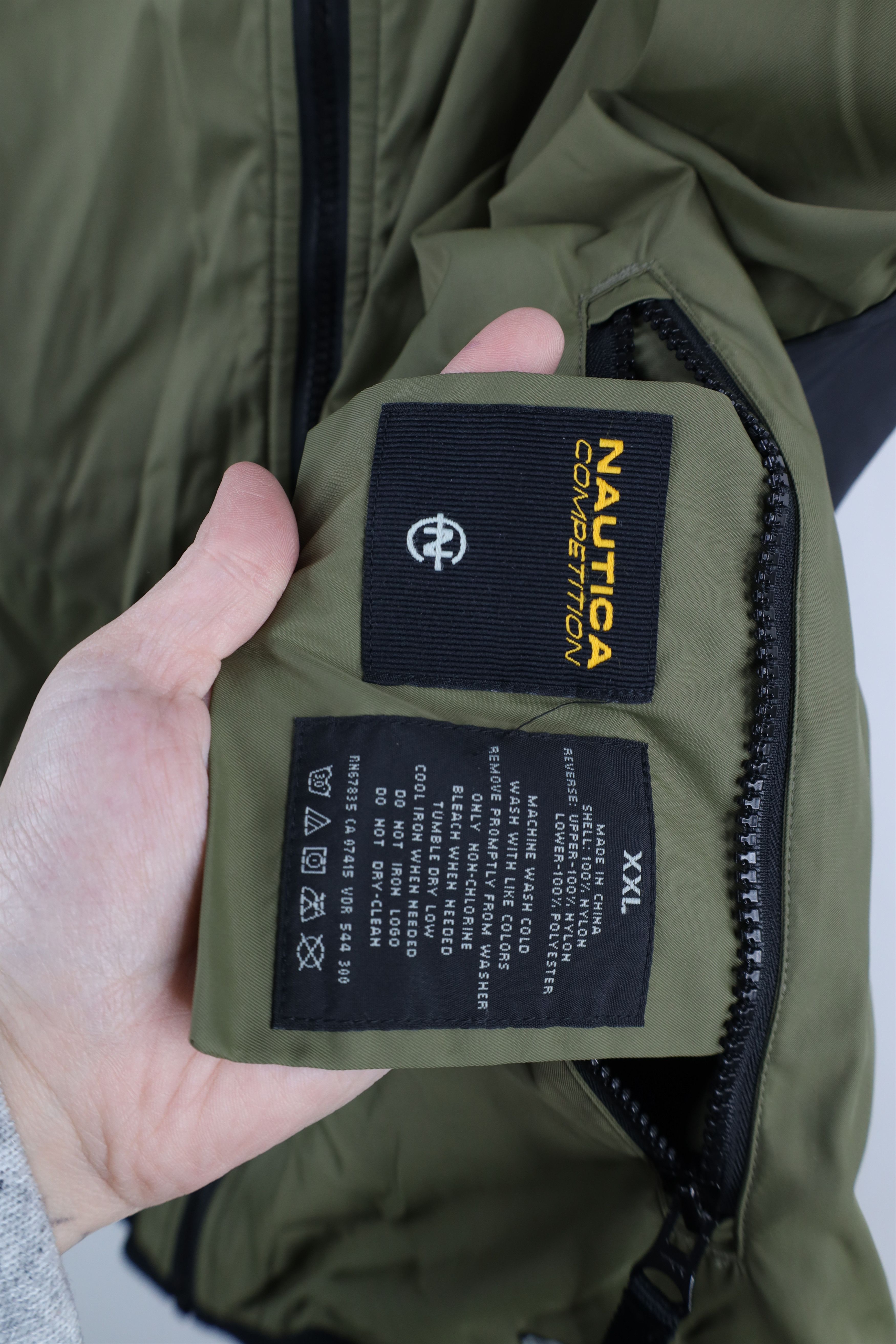 Nautica × Vintage Vintage 90s Nautica Competition Reversible Hooded Jacket Size US XXL / EU 58 / 5 - 7 Thumbnail