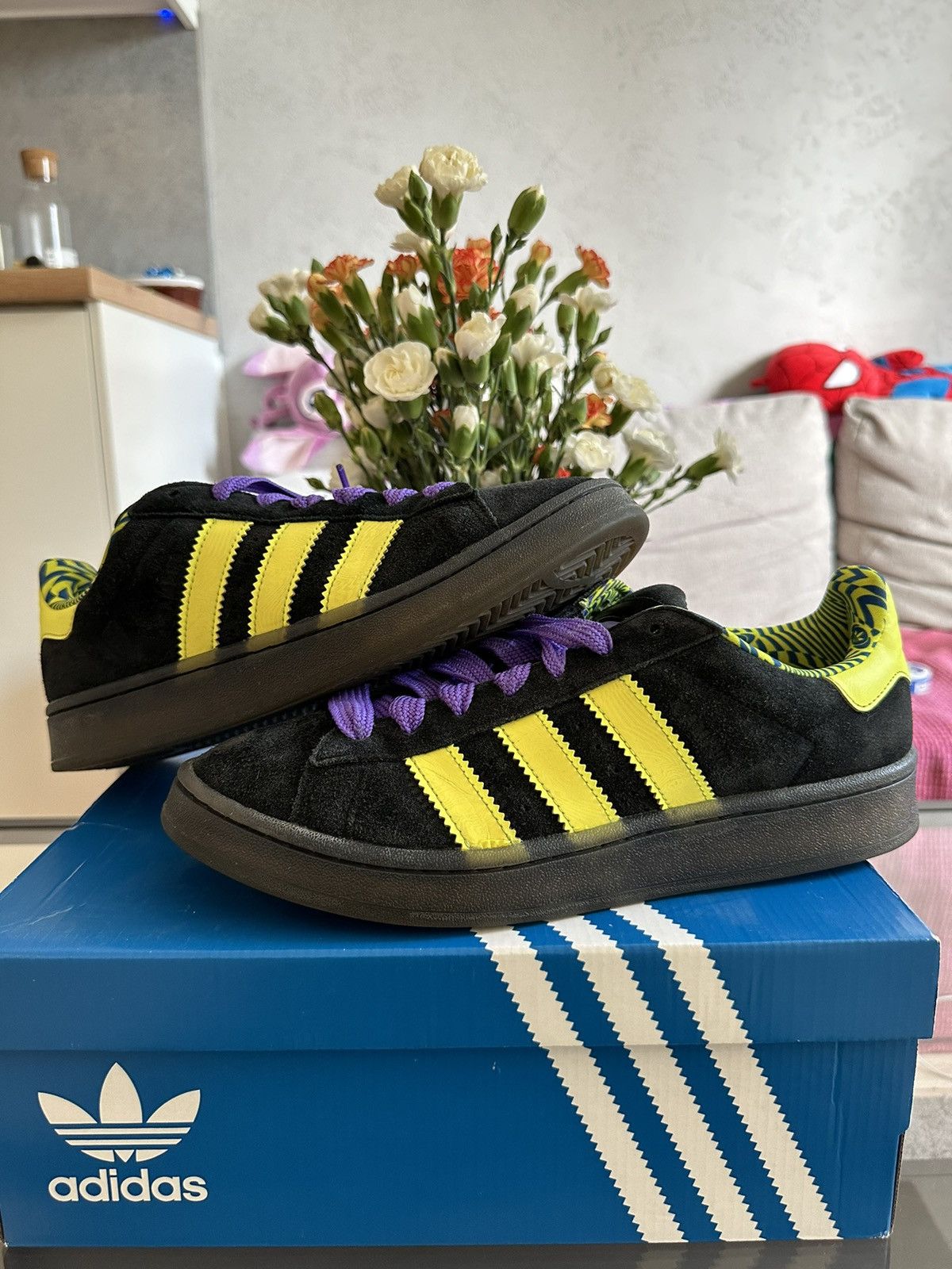 image of Adidas Campus 00S Zalando Exclusive Glow In The Dark Black Shoes, Men's (Size 9.5)