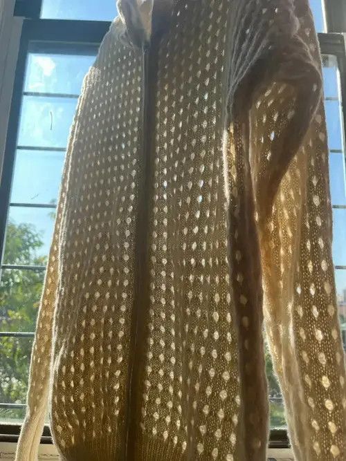 Designer × Japanese Brand Vintage Knit Mesh Hole Hooded Cardigan Size US XL / EU 56 / 4 - 2 Thumbnail