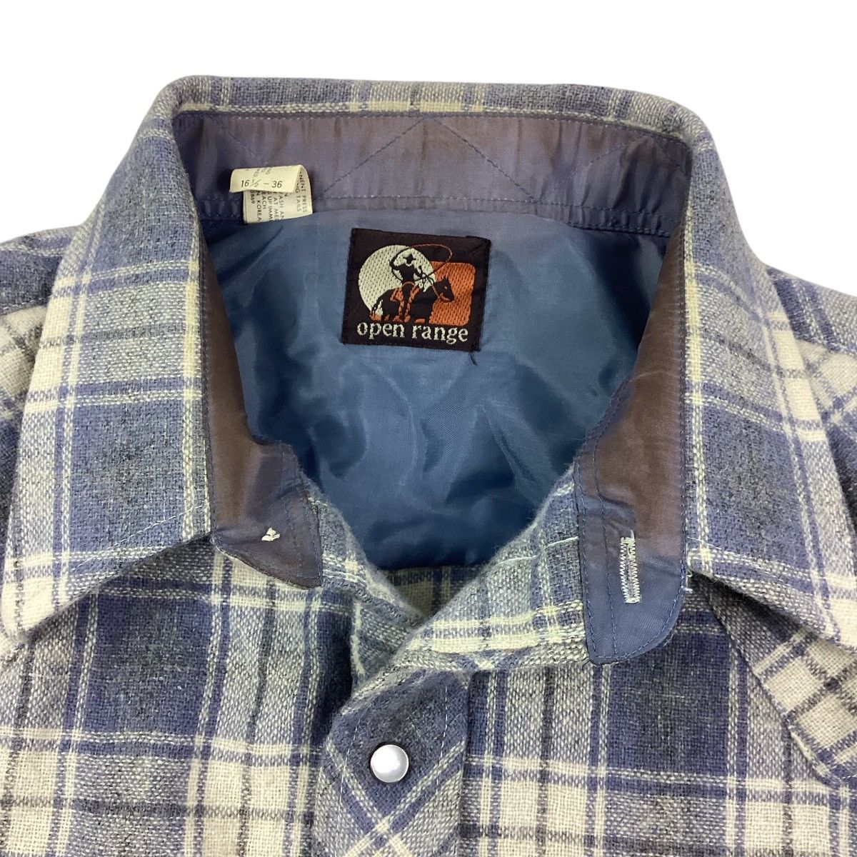 Vintage × Wrangler Vintage plaid wool Open Range pearl snap flannel. 70/80’s Size US M / EU 48-50 / 2 - 4 Thumbnail