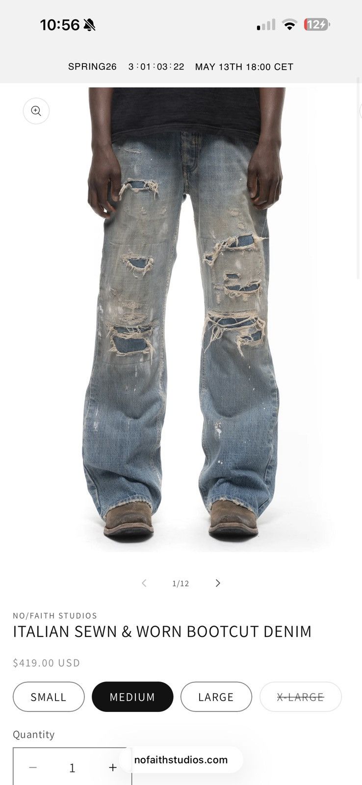 ITALIAN SEWN & WORN BOOTCUT DENIM