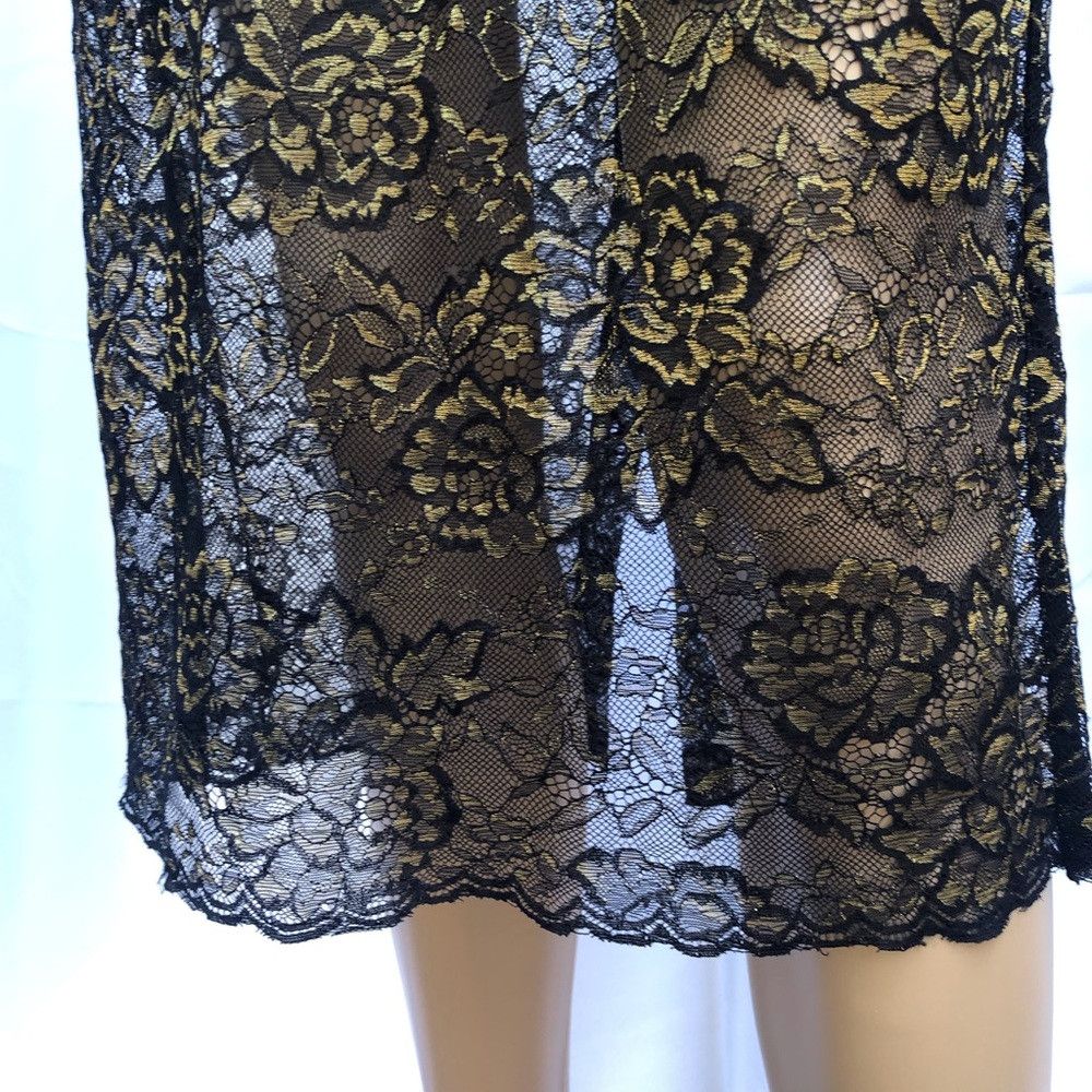 Diane von Furstenberg $468 Diane von Furstenberg Black Gold Sheath Dress Size 2 Size XS / US 0-2 / IT 36-38 - 8 Thumbnail