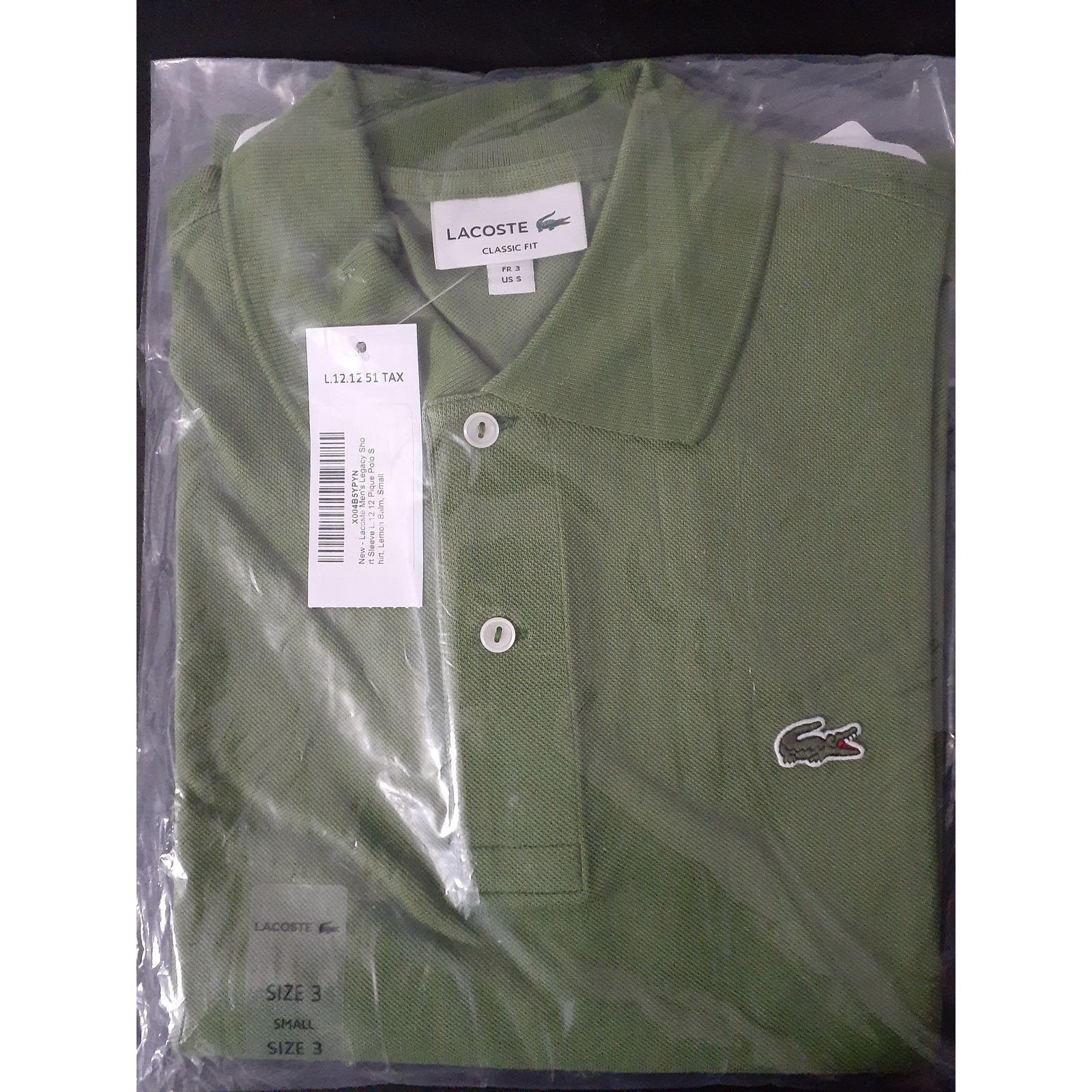 Lacoste Lacoste Mens Short Classic Chine L.12.12 Polo Shirt L Balm S Size US S / EU 44-46 / 1 - 2 Thumbnail