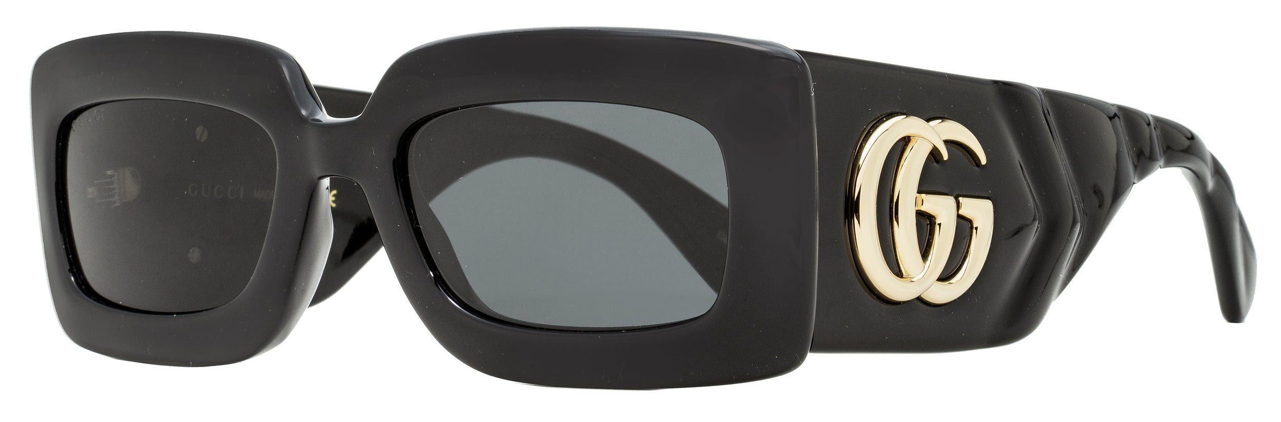 NEW Gucci GG0957S 002 Black Grey Unisex Oval Sunglasses GG 0957S NEW Gucci GG0957S 002 Black Grey Unisex Oval Sunglasses main image 2