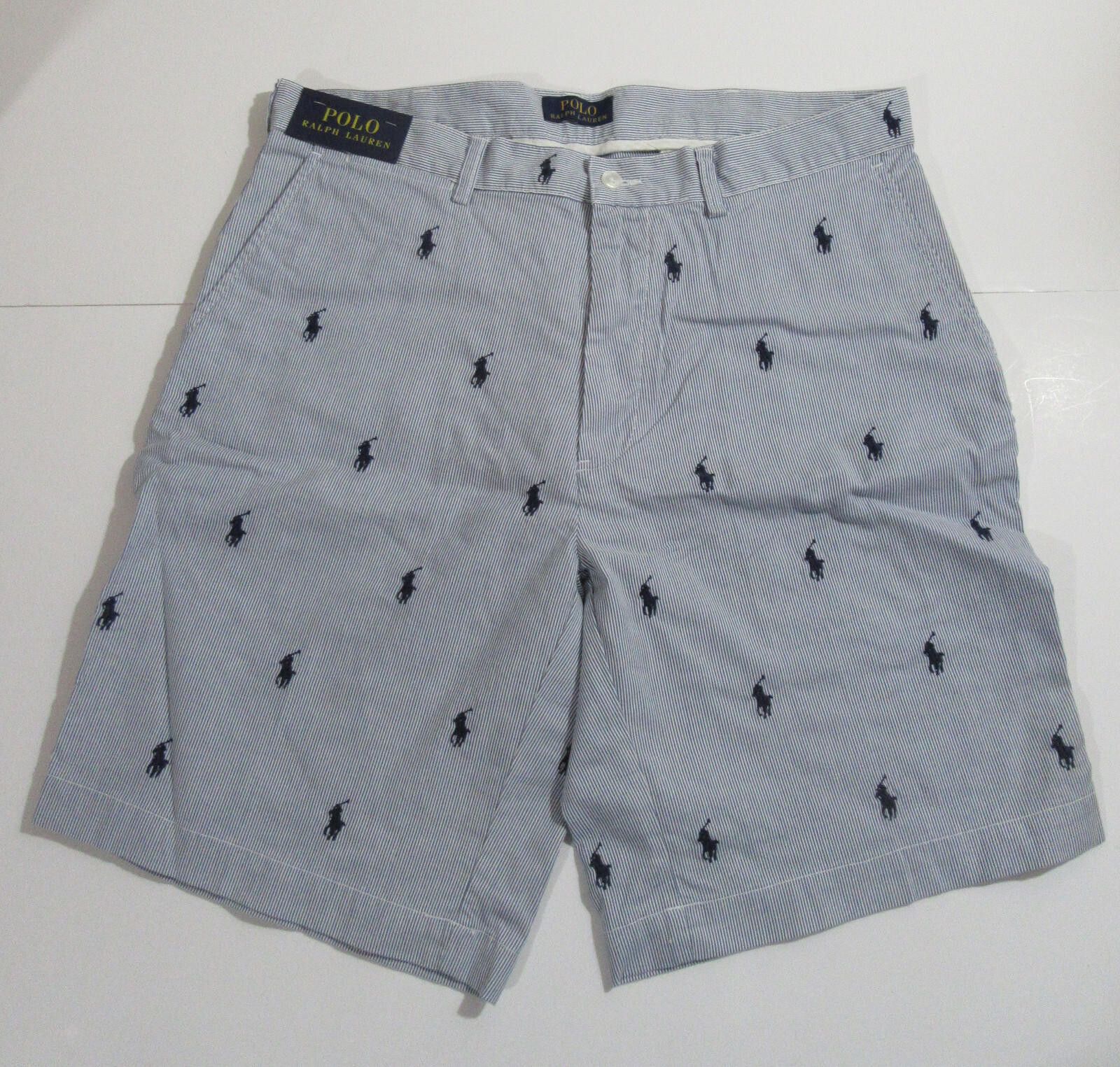 Polo Ralph Lauren Polo Ralph Lauren All Over Pony Seersucker Shorts 29 NWT Size US 29 - 1 Thumbnail