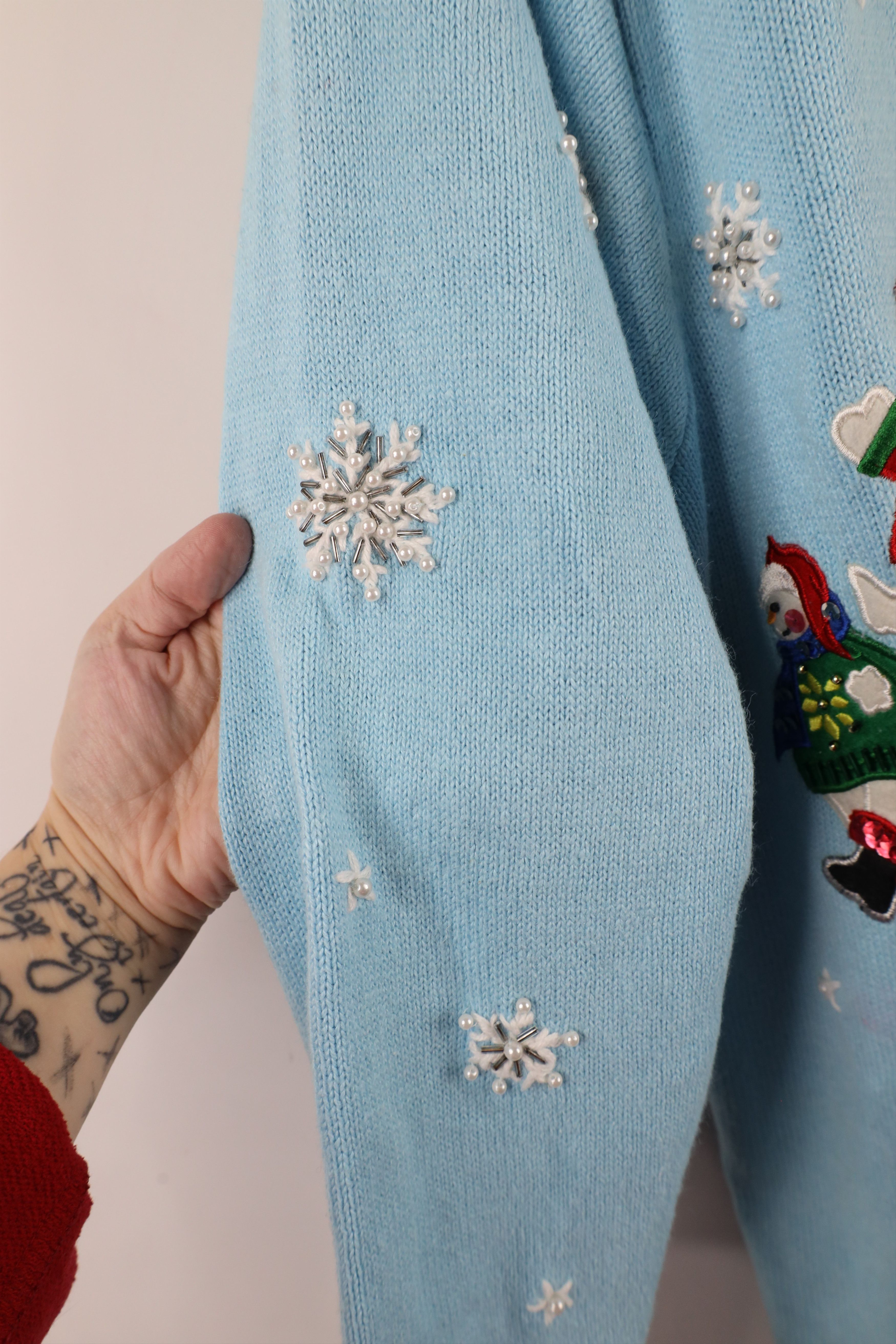 Vintage Vintage 90s Streetwear Christmas Snowman Full Zip Sweater Size XL / US 12-14 / IT 48-50 - 9 Thumbnail