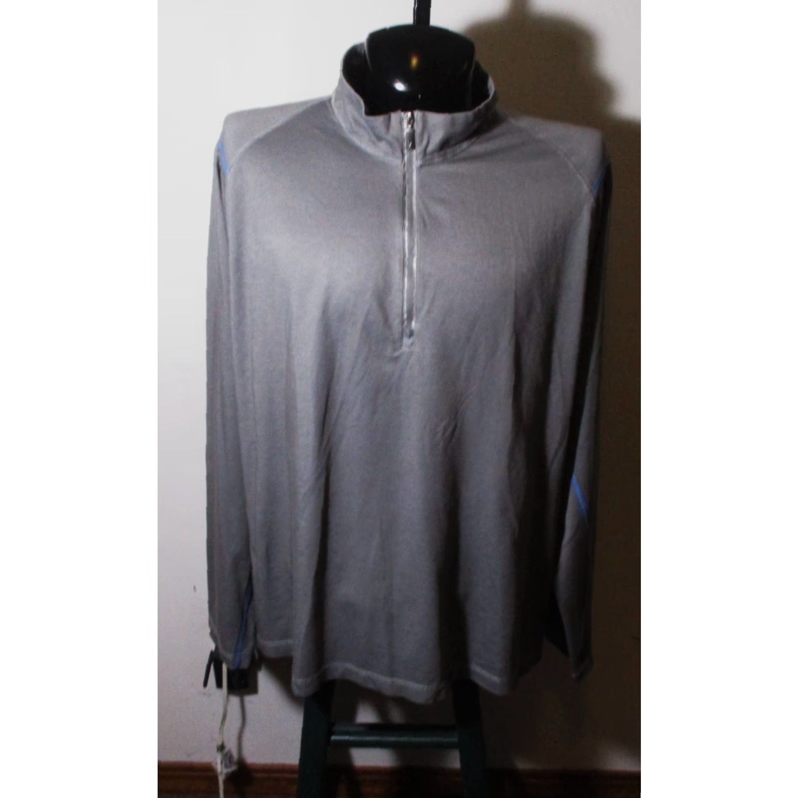 Tommy Bahama TOMMY BAHAMA Gray 1/2 Zip Long Sleeve Jersey Polo Shirt Men's 3XL Size US XXL / EU 58 / 5 - 2 Thumbnail