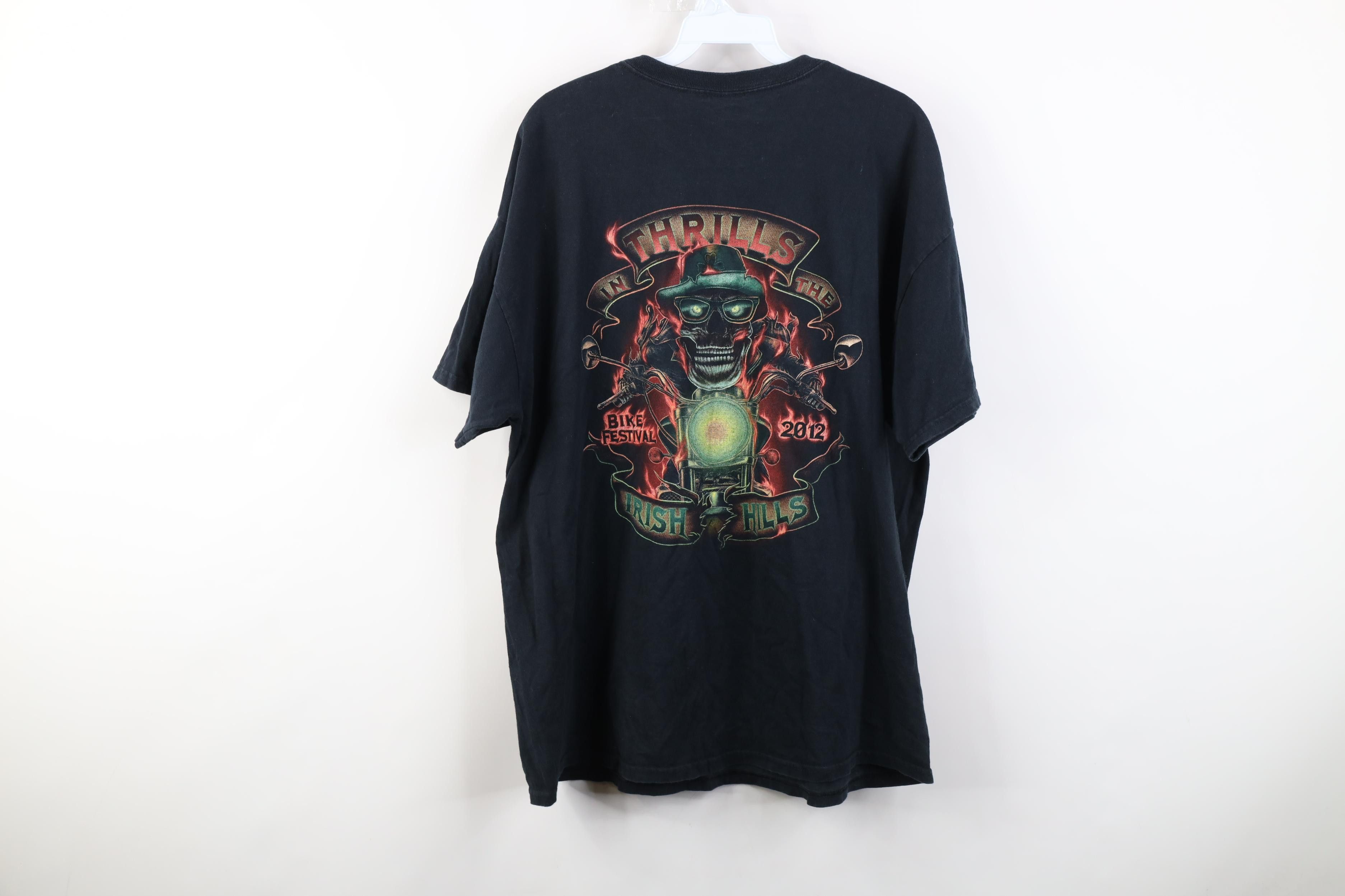 Vintage Vintage Y2K Streetwear Hills Bike Fest Skeleton T-Shirt Size US XL / EU 56 / 4 - 12 Thumbnail