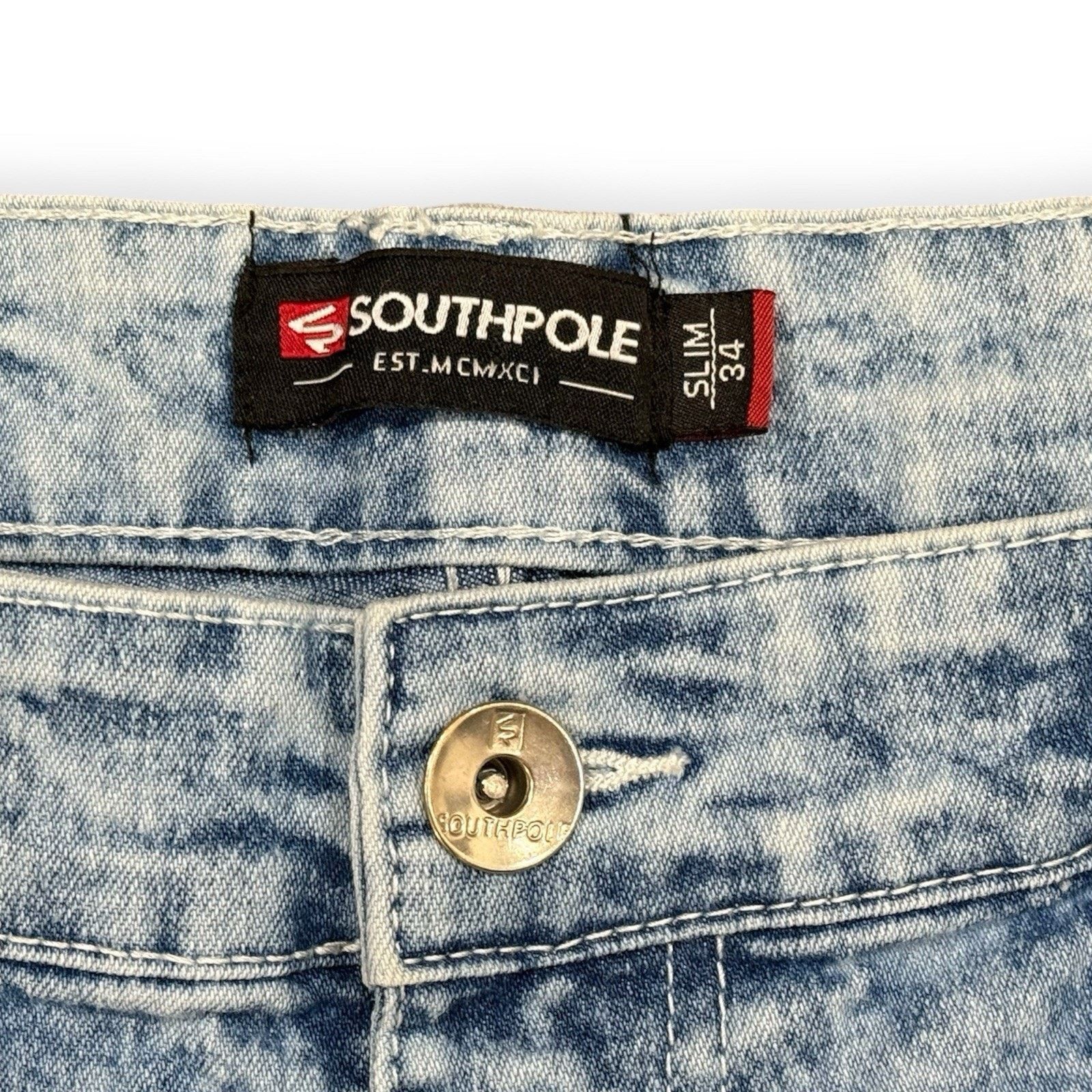 Southpole Vtg Southpole Jean Shorts Mens 34 Slim Blue Denim shorts Y2K Size US 34 / EU 50 - 4 Thumbnail