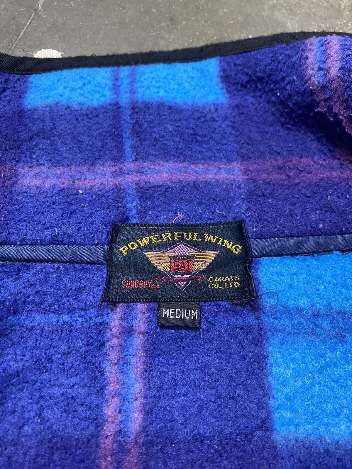 Other A10 Rare - Powerful Wing Plaid Zipper Fleece Size US L / EU 52-54 / 3 - 11 Thumbnail