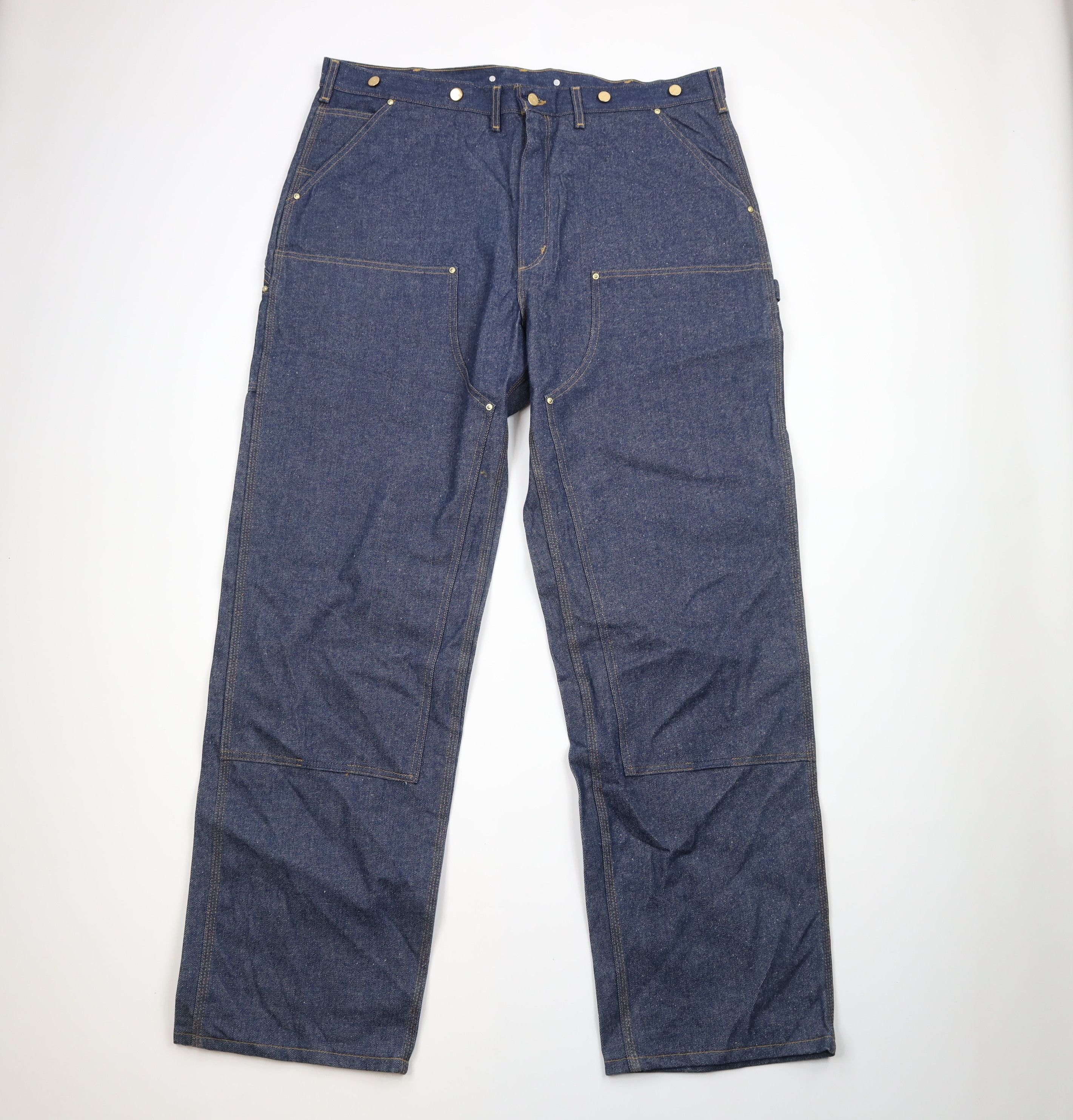 Carhartt × Vintage Vintage Y2K 2002 Carhartt Knee Logger Denim Jeans Blue USA Size US 42 / EU 58 - 1 Thumbnail