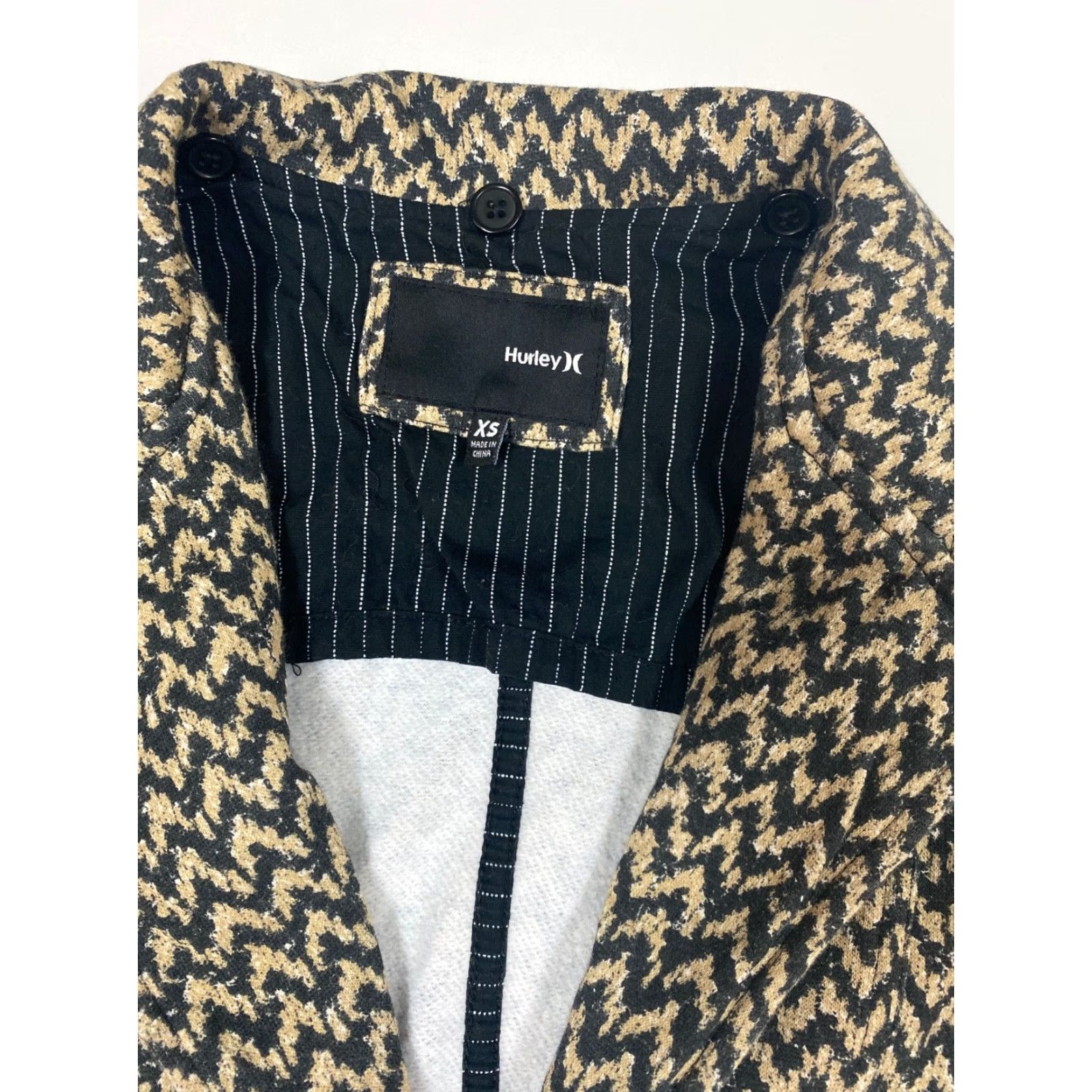 Hurley Hurley Jacket Womens XS Beige Blazer Coat International Three Button Sports Coat Size S / US 4 / IT 40 - 4 Thumbnail