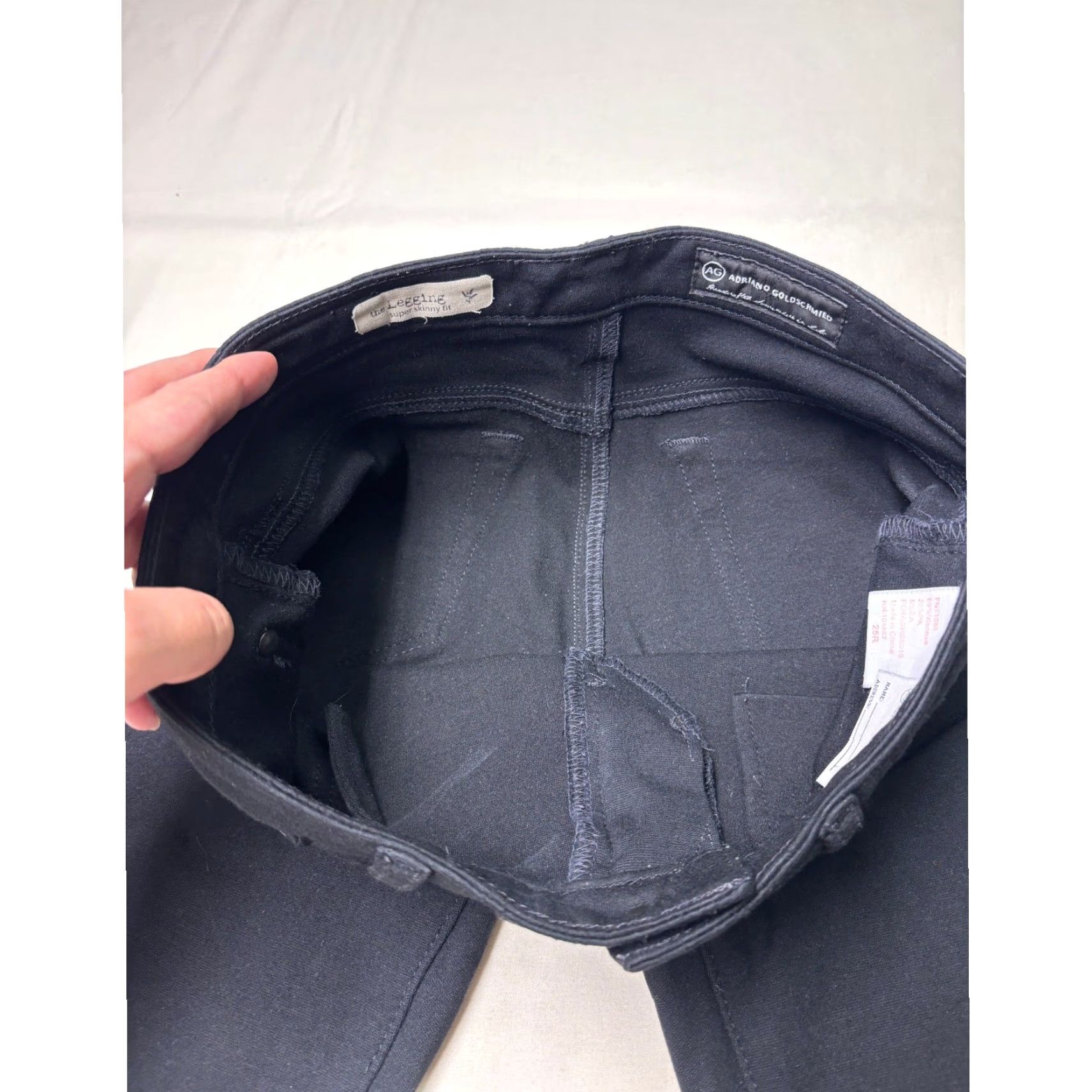 Vintage VINTAGE? No. AG Adriano Goldschmied The Legging Super Skinny Jeans Black 25R W29 L31 PNT1389 Size 42" / US 20 - 4 Thumbnail