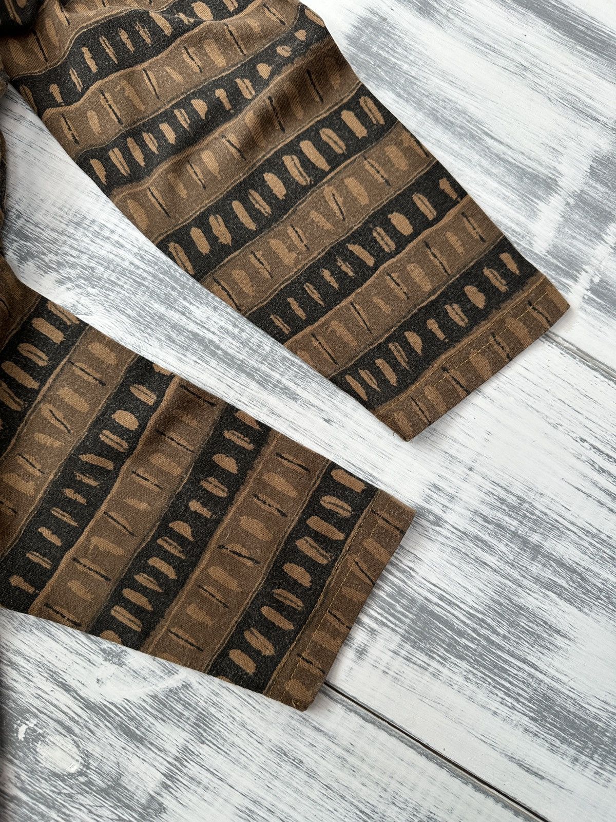 Gudrun Sjoden GUDRUN SJODEN Brown Striped Long Sleeve Blouse Top Size XL Size XL / US 12-14 / IT 48-50 - 8 Thumbnail