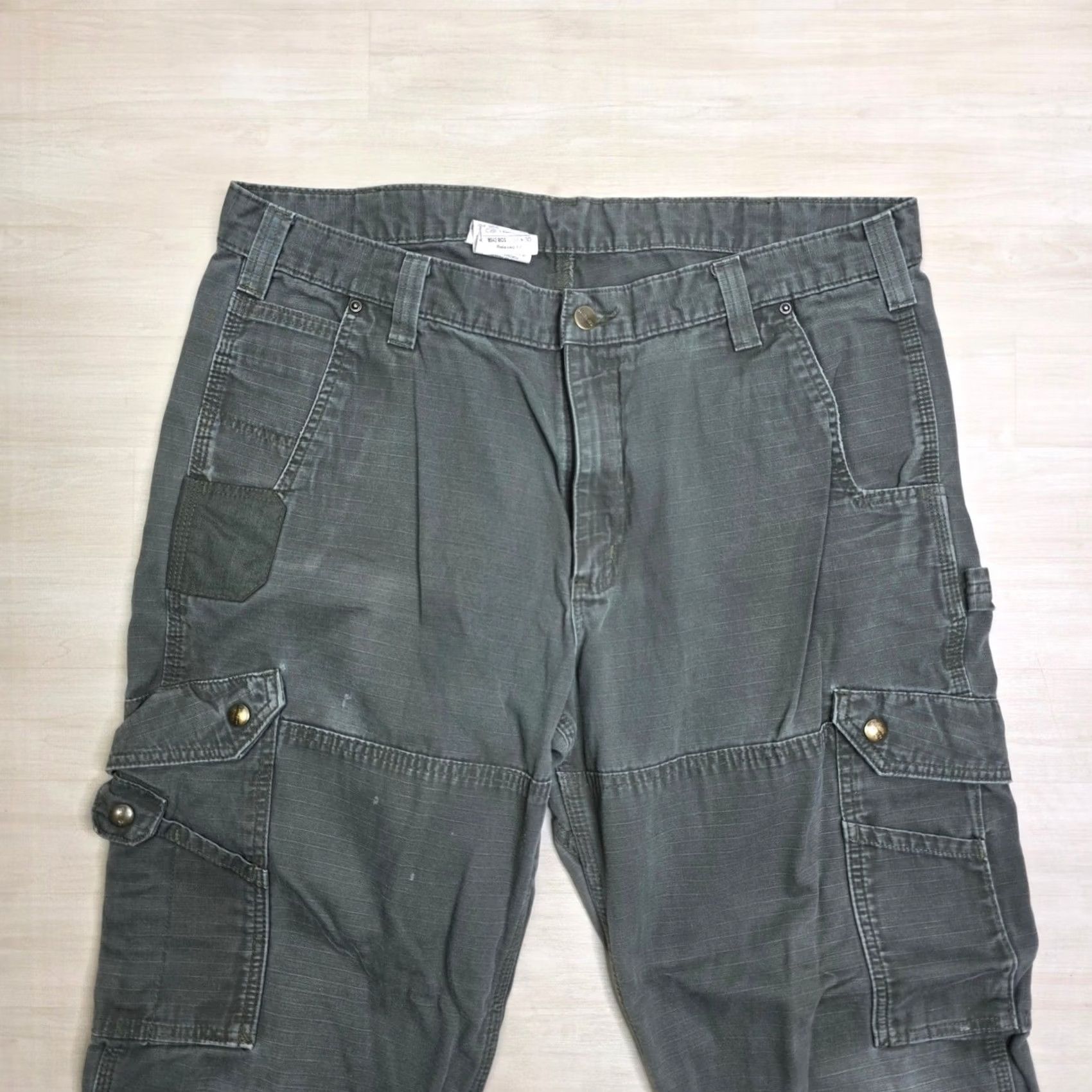 Carhartt Carhartt Pants Mens Relaxed Fit Ripstop Cargo Moss Green B342 MOS 38x30 Faded Size US 38 / EU 54 - 3 Thumbnail