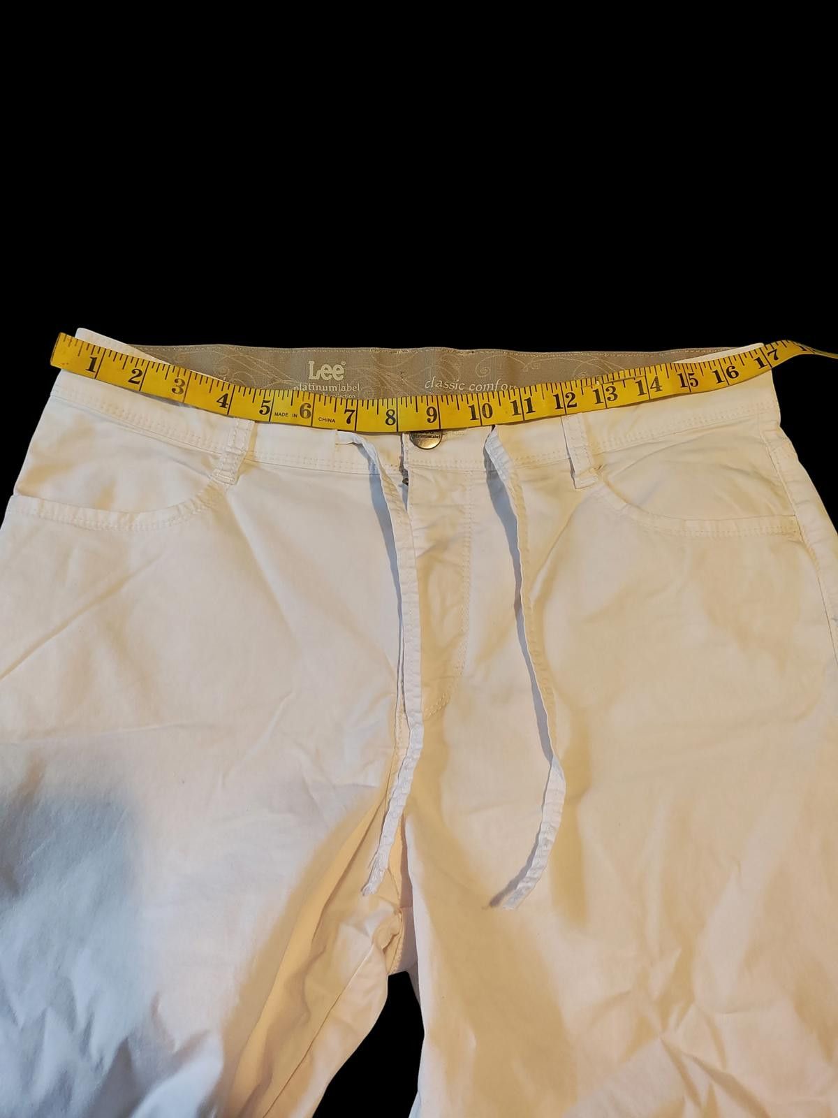 Lee Lee Platinum Label Women's Casual White Shorts, Size 14 M Size 34" / US 12 / IT 48 - 7 Thumbnail