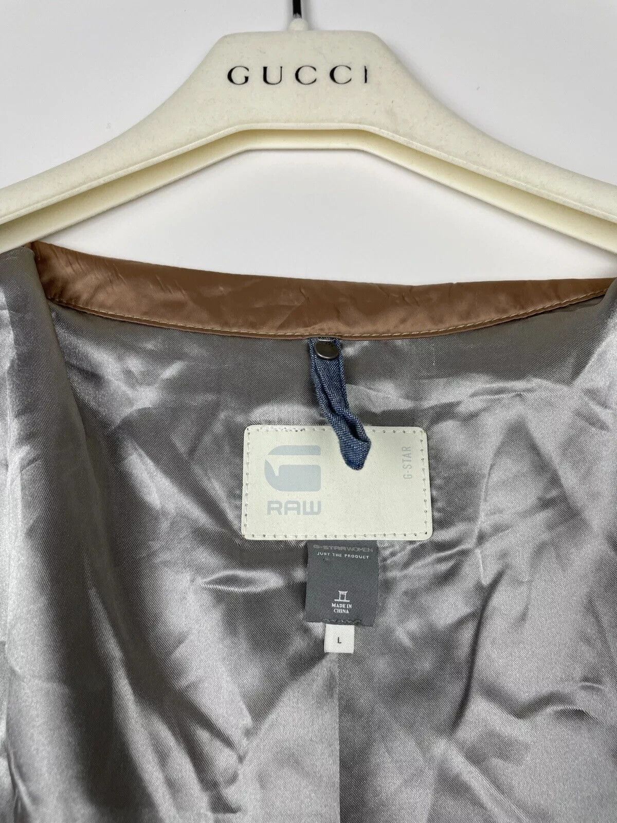 G-Star G-STAR RAW Baseball Quilted Womens Bomber Jacket Mocha Size L / US 10 / IT 46 - 8 Thumbnail