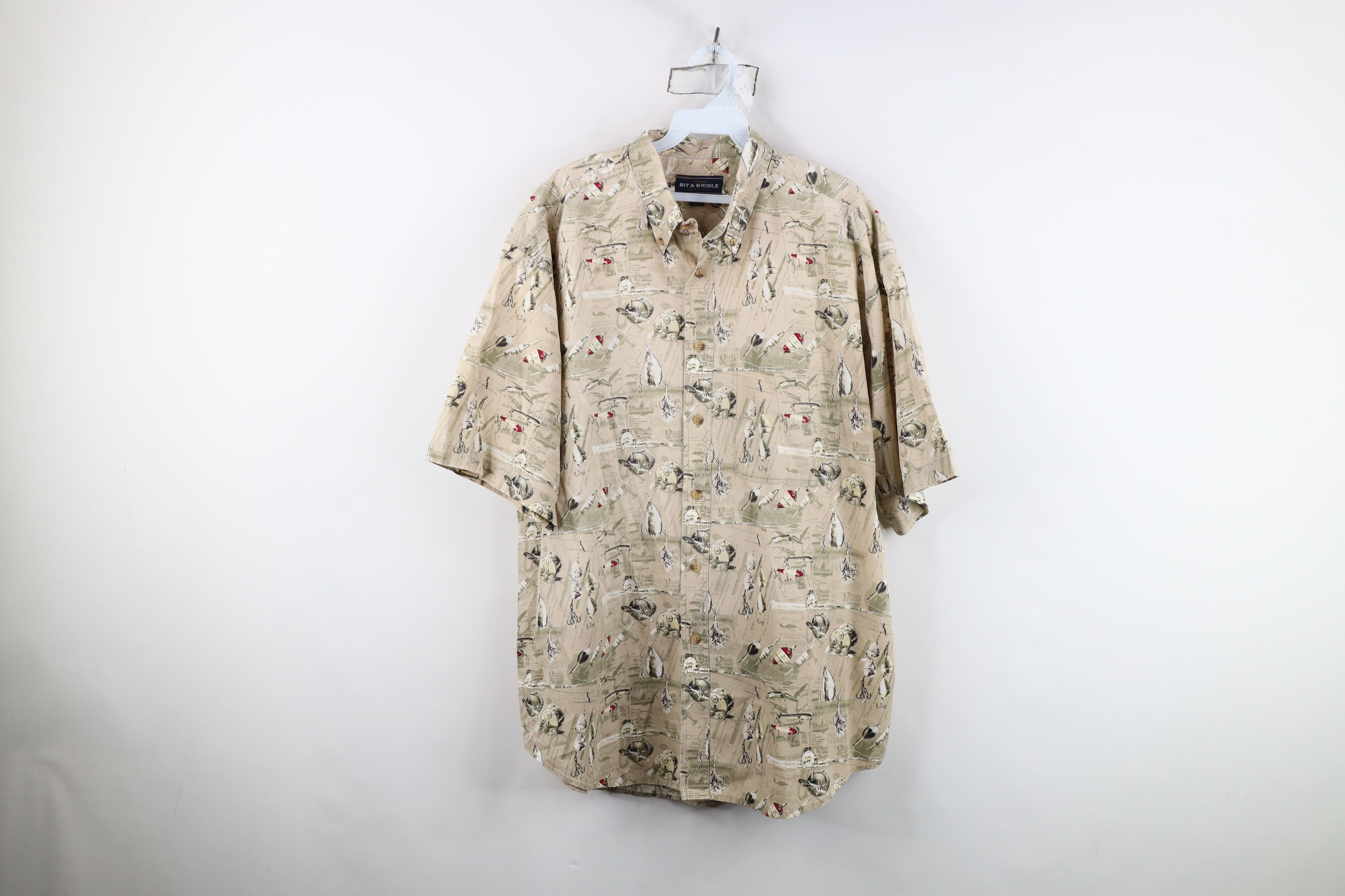 Vintage Vintage Streetwear Fishing All Over Print Button Down Shirt Size US L / EU 52-54 / 3 - 1 Thumbnail