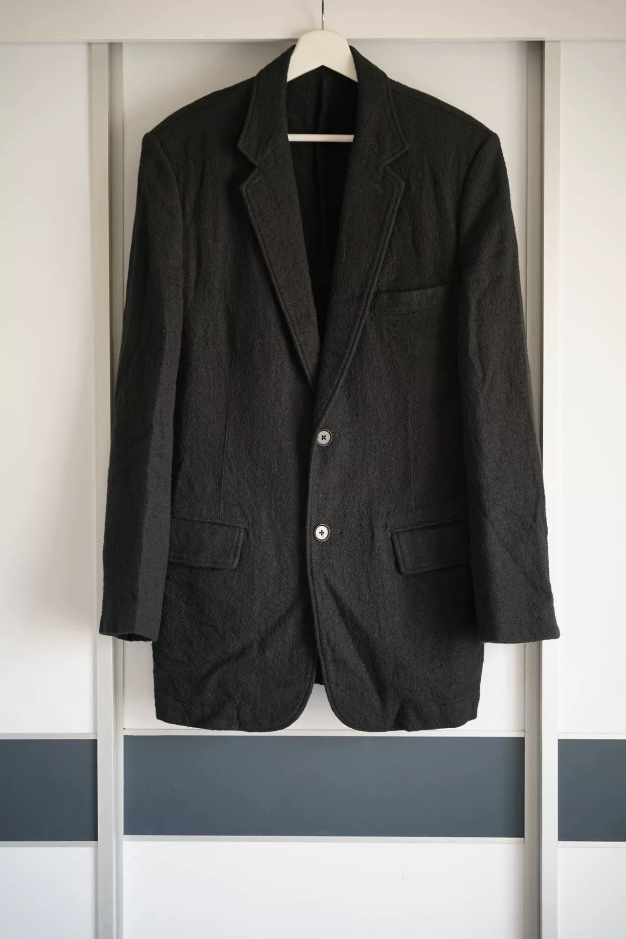 Yohji Yamamoto yohji yamamoto black wool suit jacket Size US M / EU 48-50 / 2 - 1 Thumbnail