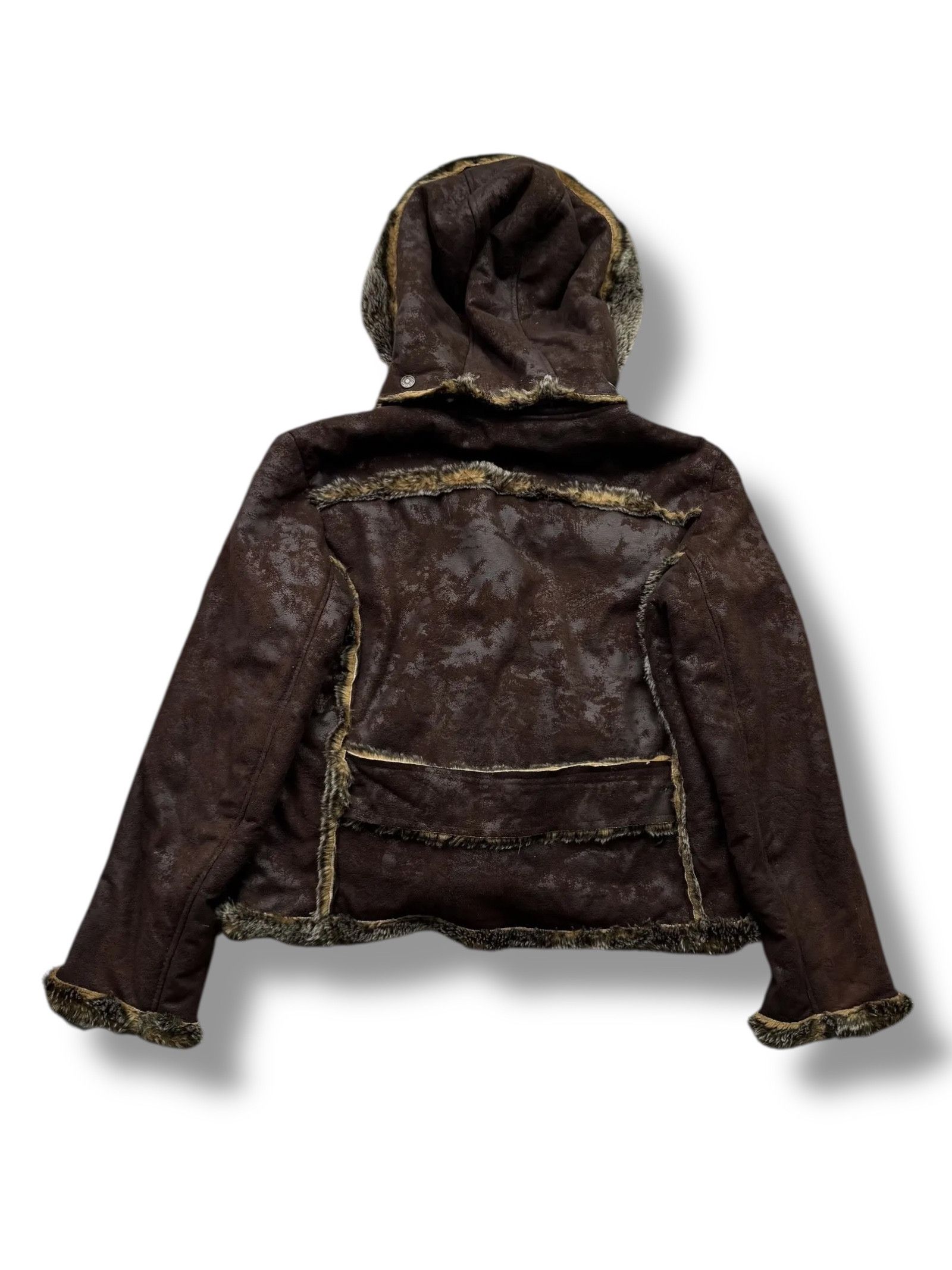 Japanese Brand Faux Sheepskin Cropped Jacket From The 90's(V15) Size M / US 6-8 / IT 42-44 - 4 Thumbnail
