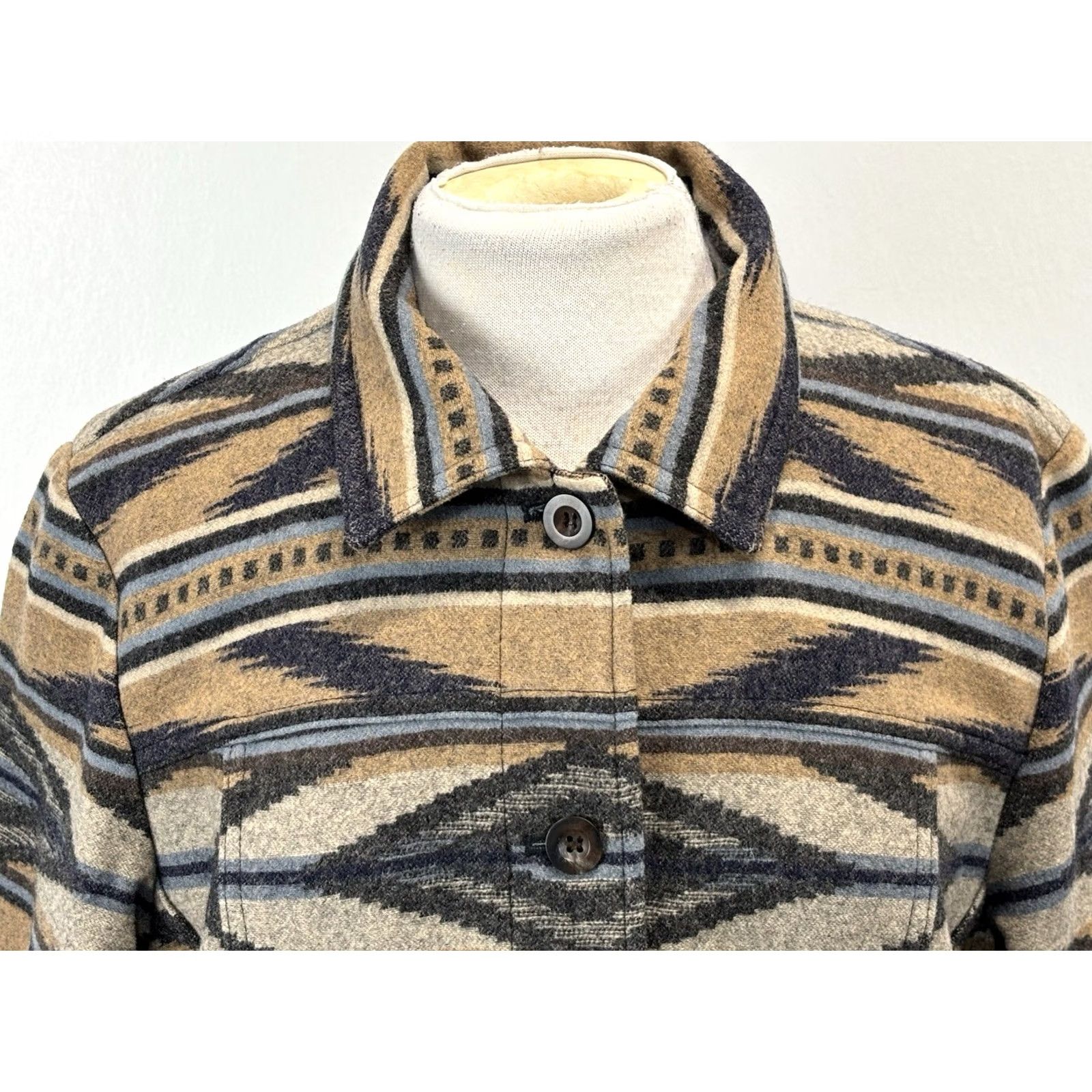 Pendleton Pendleton Coat Womens XL Willa Wool Blue Multi Southwest Aztec Harding Overcoat Pockets Classic Designer Nature Southwestern USA Western Pretend Size XL / US 12-14 / IT 48-50 - 5 Thumbnail