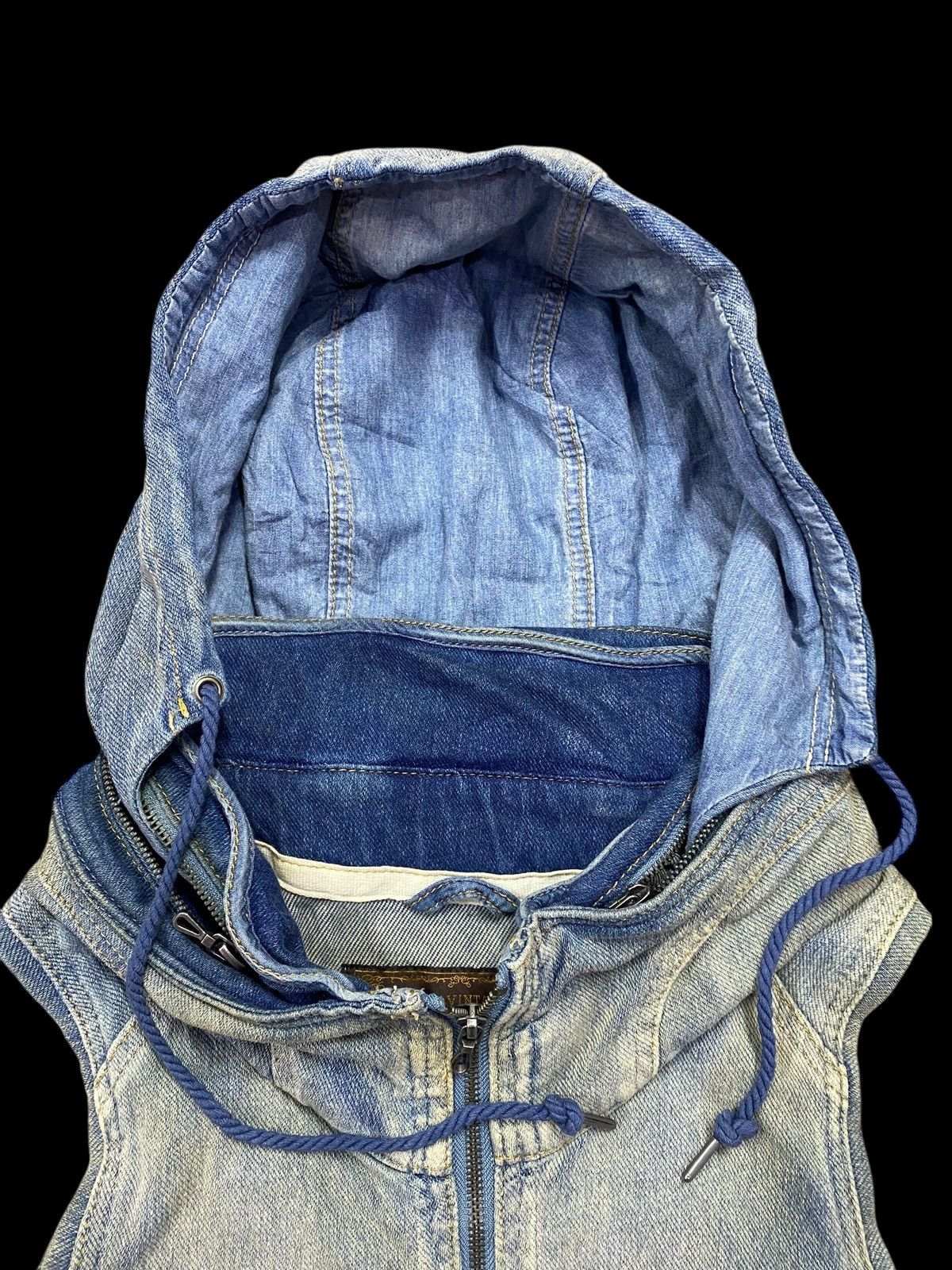 GOA Genuine Vintage G.O.A Denim Hooded Sleeveless Vest Zip Up Size US M / EU 48-50 / 2 - 2 Thumbnail