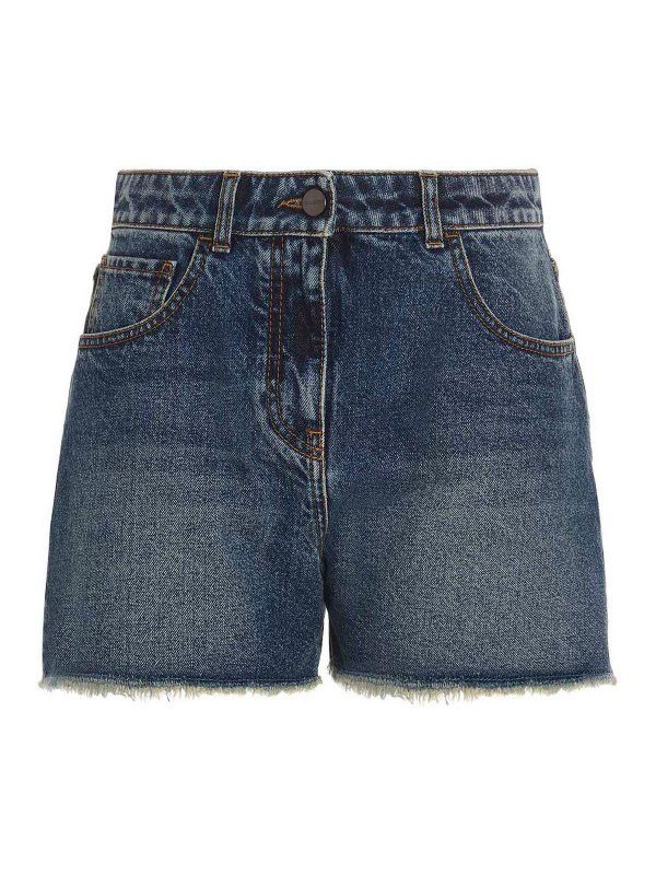 Palm Angels o1y1125 Denim Short in Blue Size 28" / US 6 / IT 42 - 1 Thumbnail