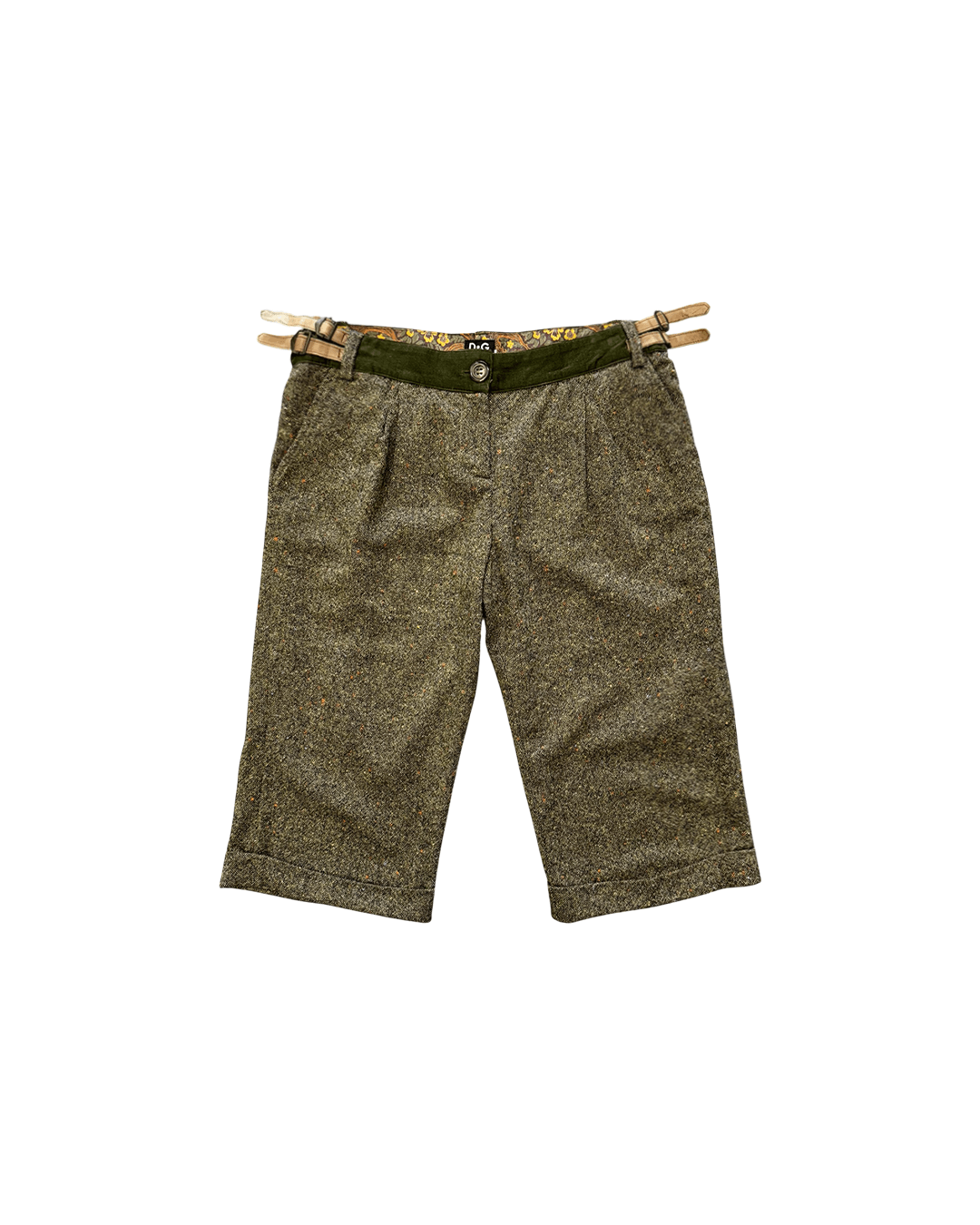 Dolce & Gabbana Speckled Tweed Cropped Pants