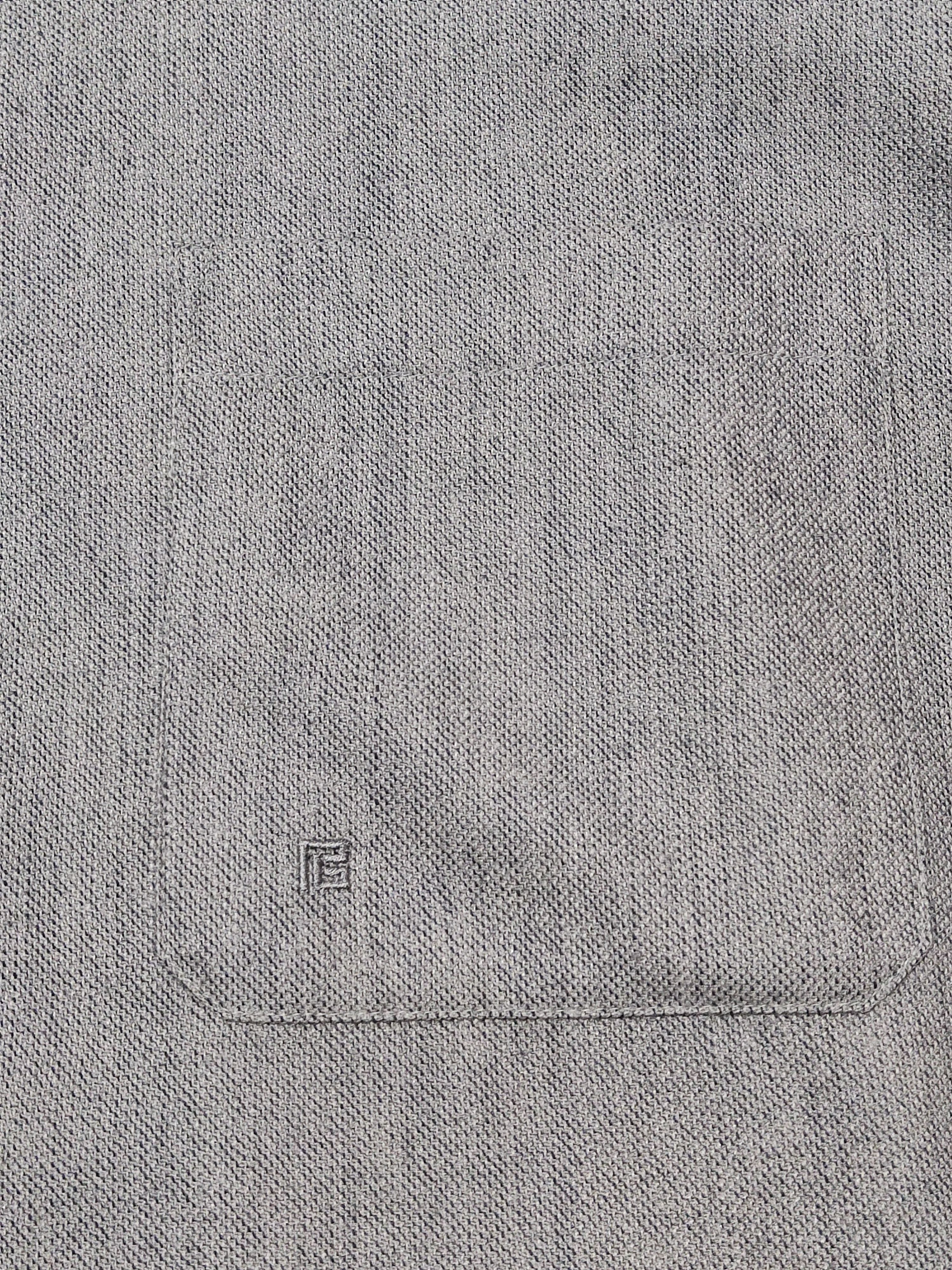Pierre Balmain Pierre Balmain Leather Belt- Wool/Slik Button Up Gray Shirt Size 46 - 5 Thumbnail